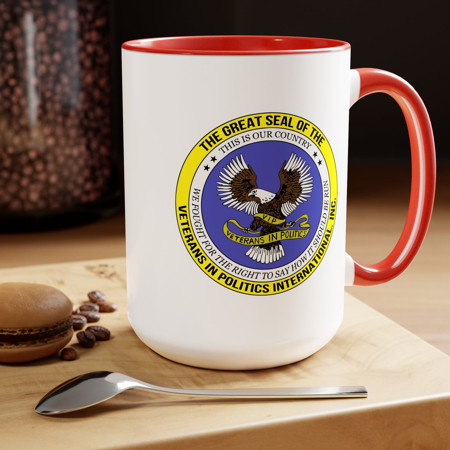 VIPI Two-Tone Coffee Mugs, 15oz