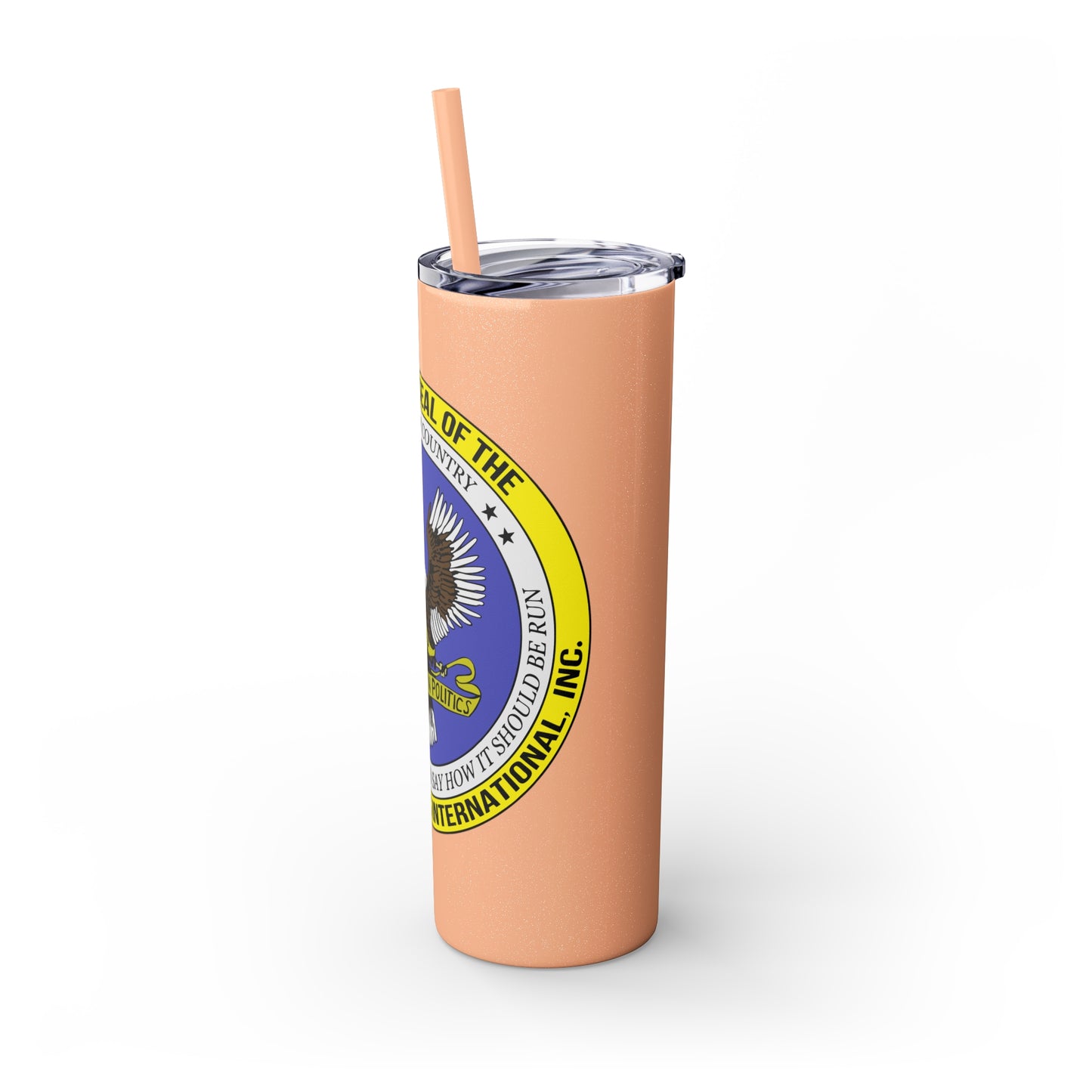 VIPI Skinny Tumbler with Straw, 20oz