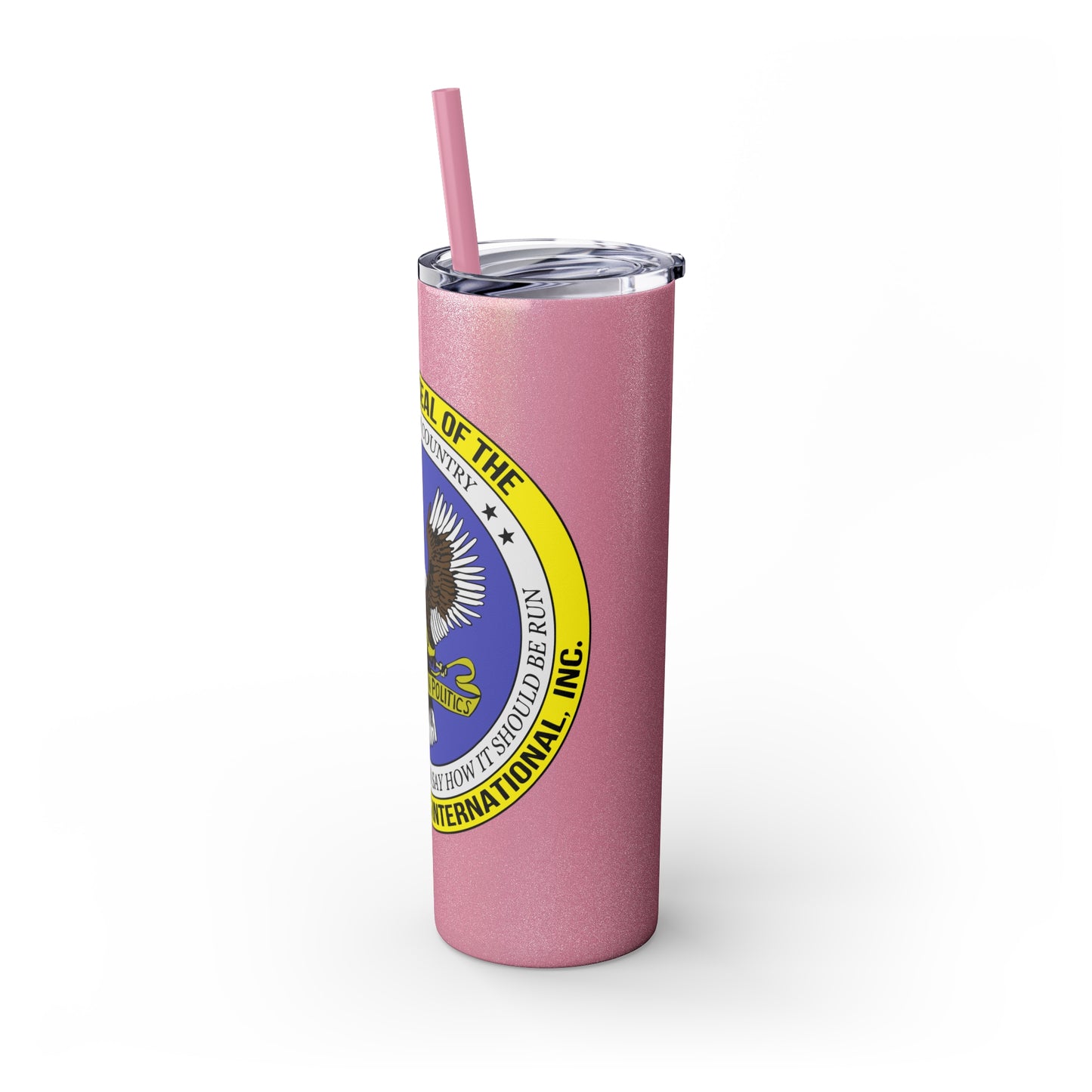 VIPI Skinny Tumbler with Straw, 20oz