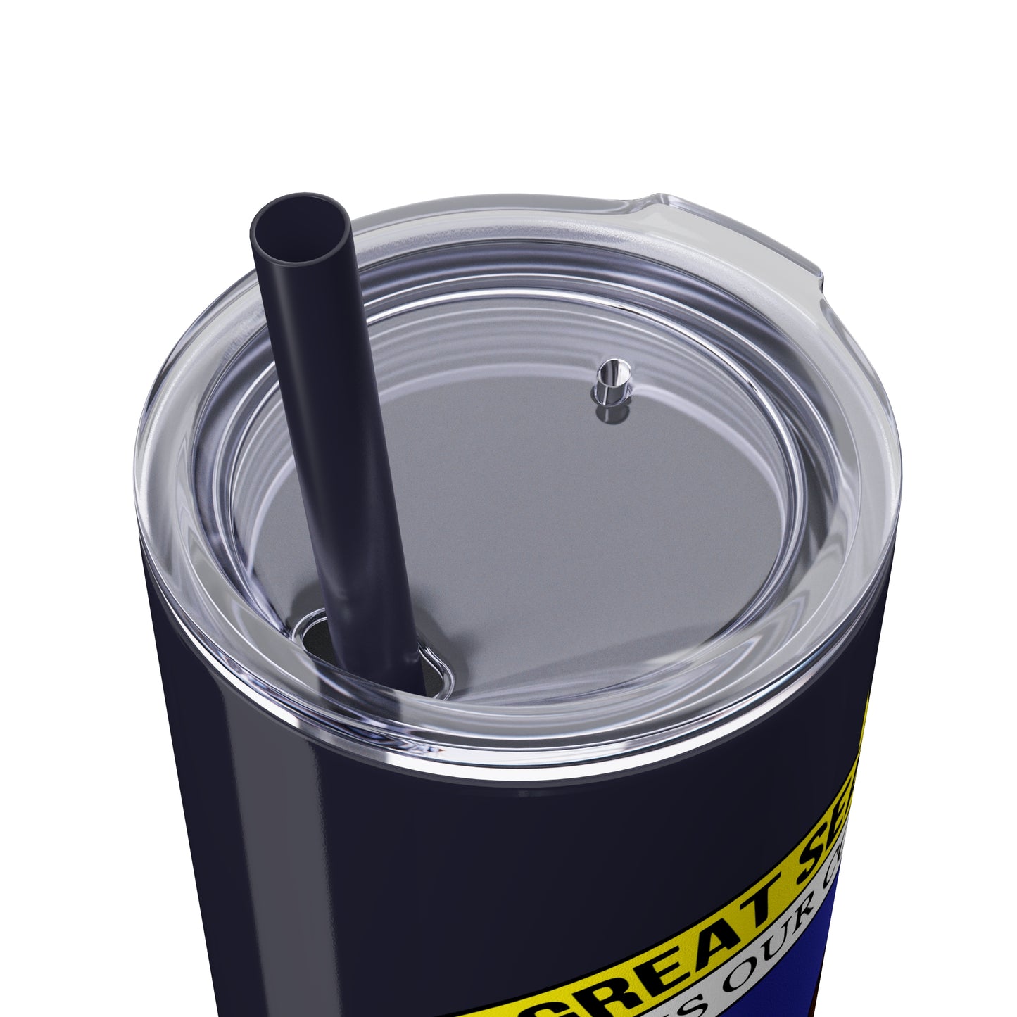 VIPI Skinny Tumbler with Straw, 20oz