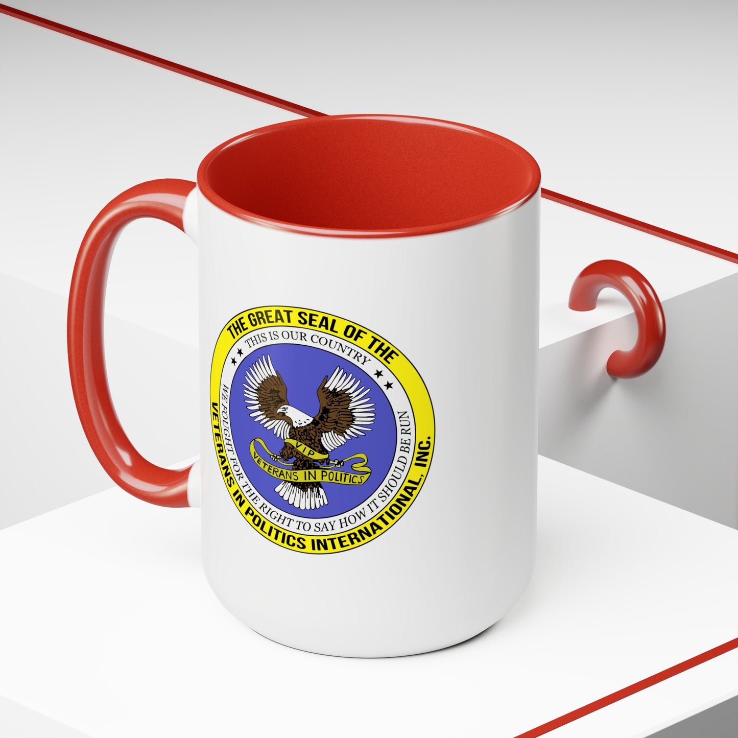 VIPI Two-Tone Coffee Mugs, 15oz