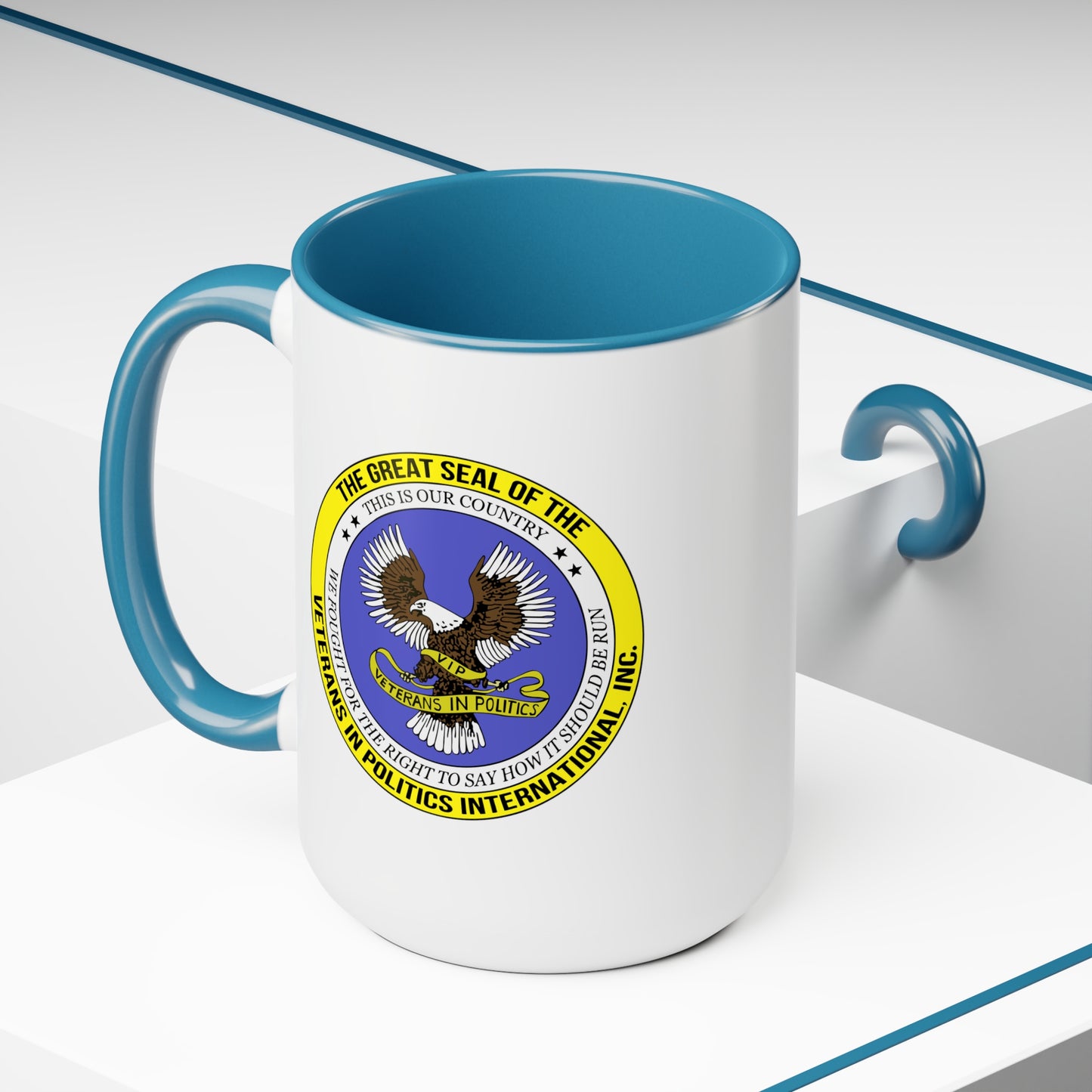 VIPI Two-Tone Coffee Mugs, 15oz