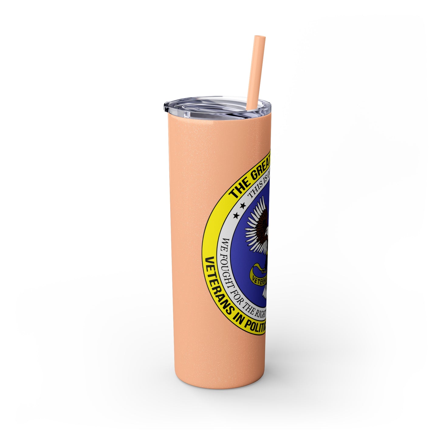 VIPI Skinny Tumbler with Straw, 20oz