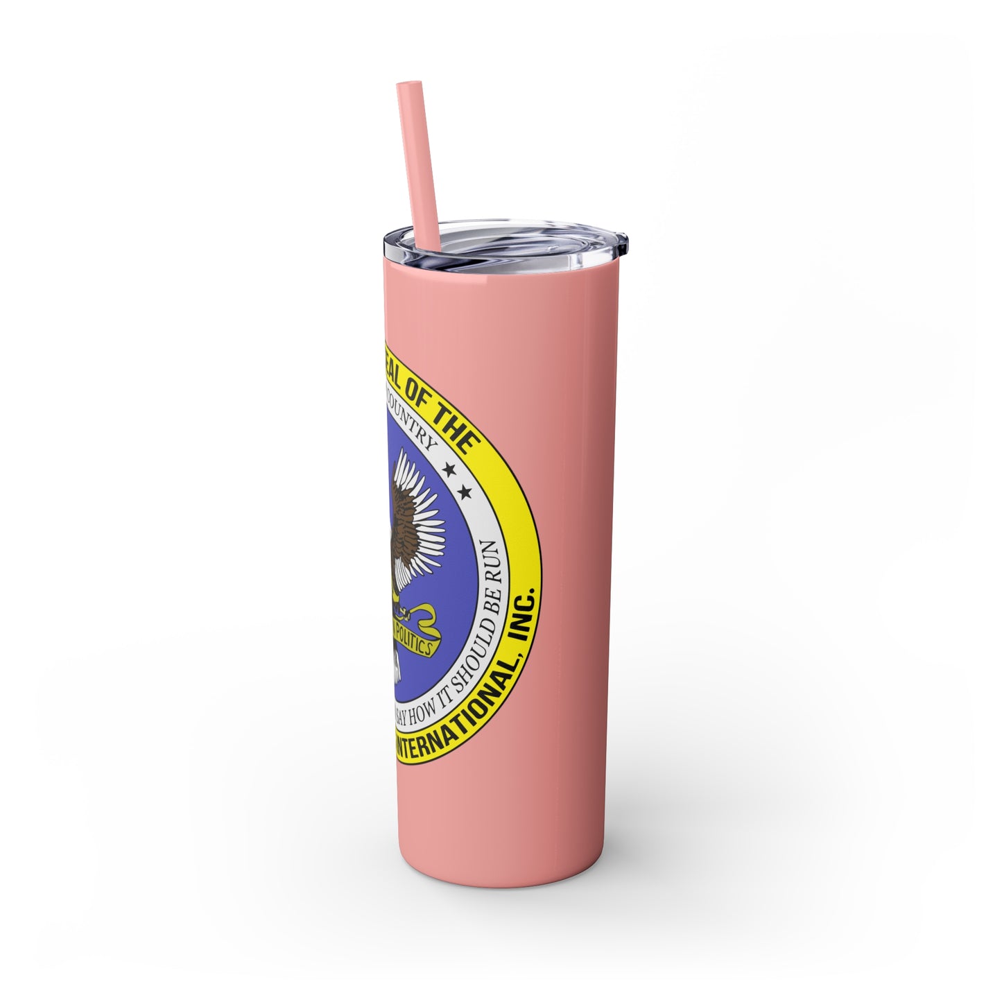 VIPI Skinny Tumbler with Straw, 20oz