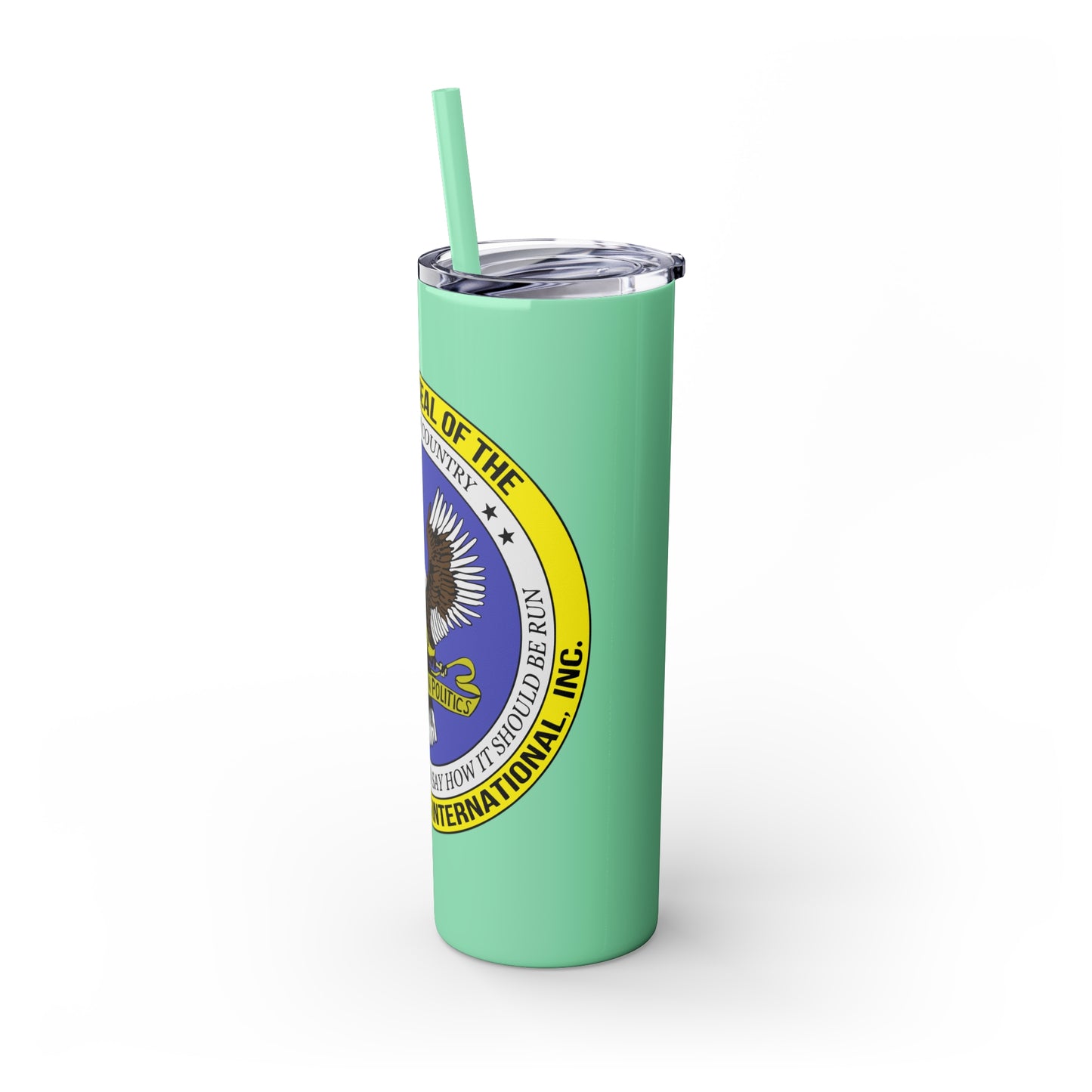 VIPI Skinny Tumbler with Straw, 20oz
