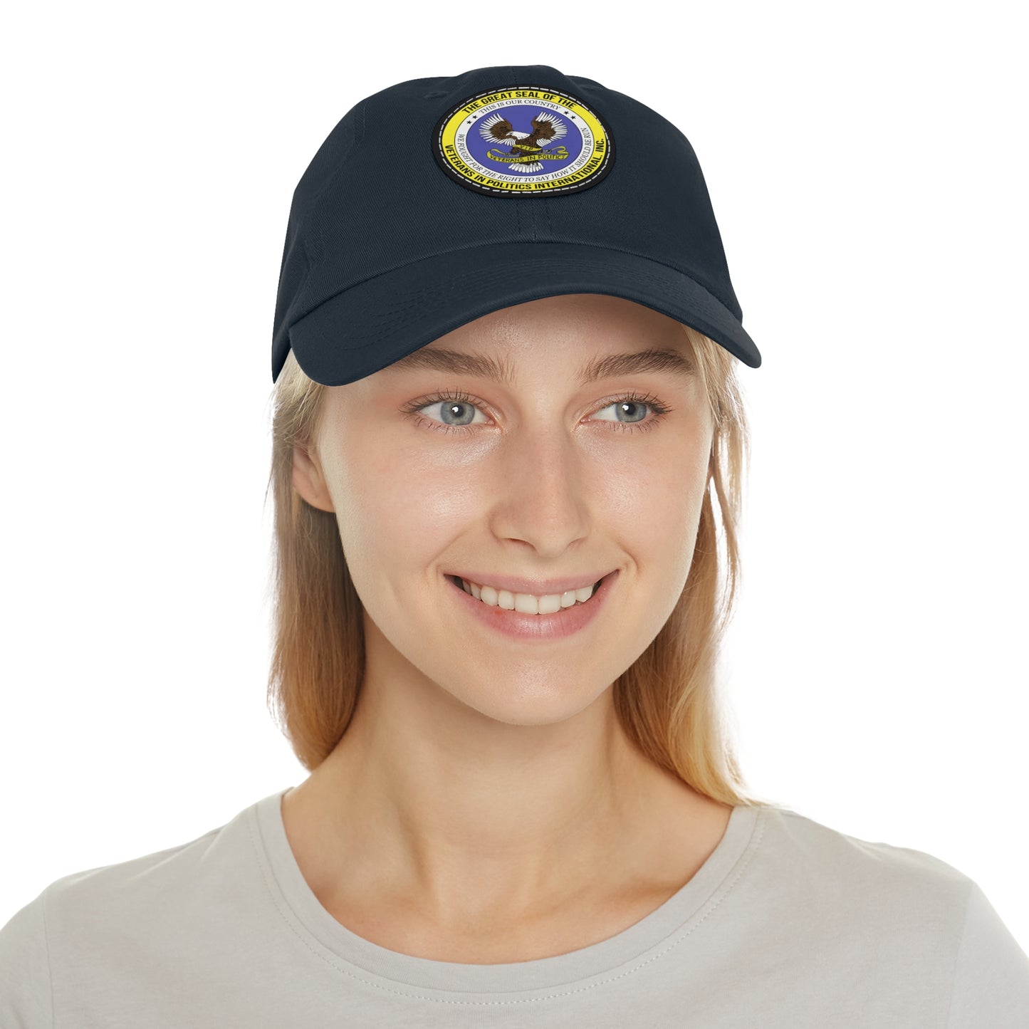 Hat with Round Leather Patch