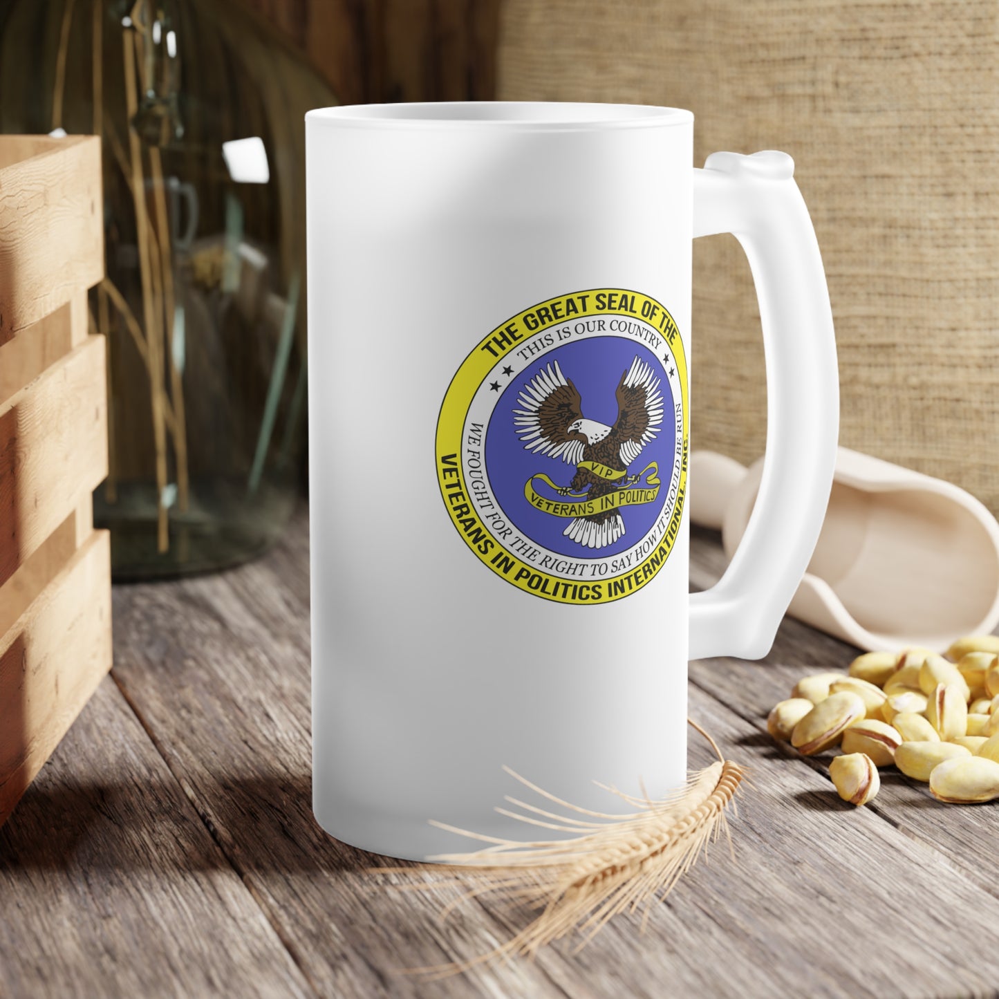 VIPI Frosted Glass Beer Mug