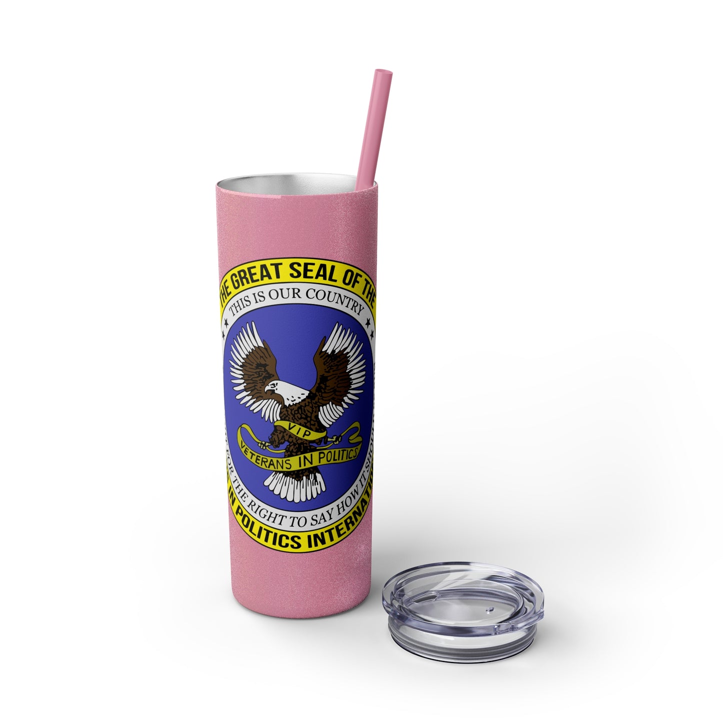 VIPI Skinny Tumbler with Straw, 20oz