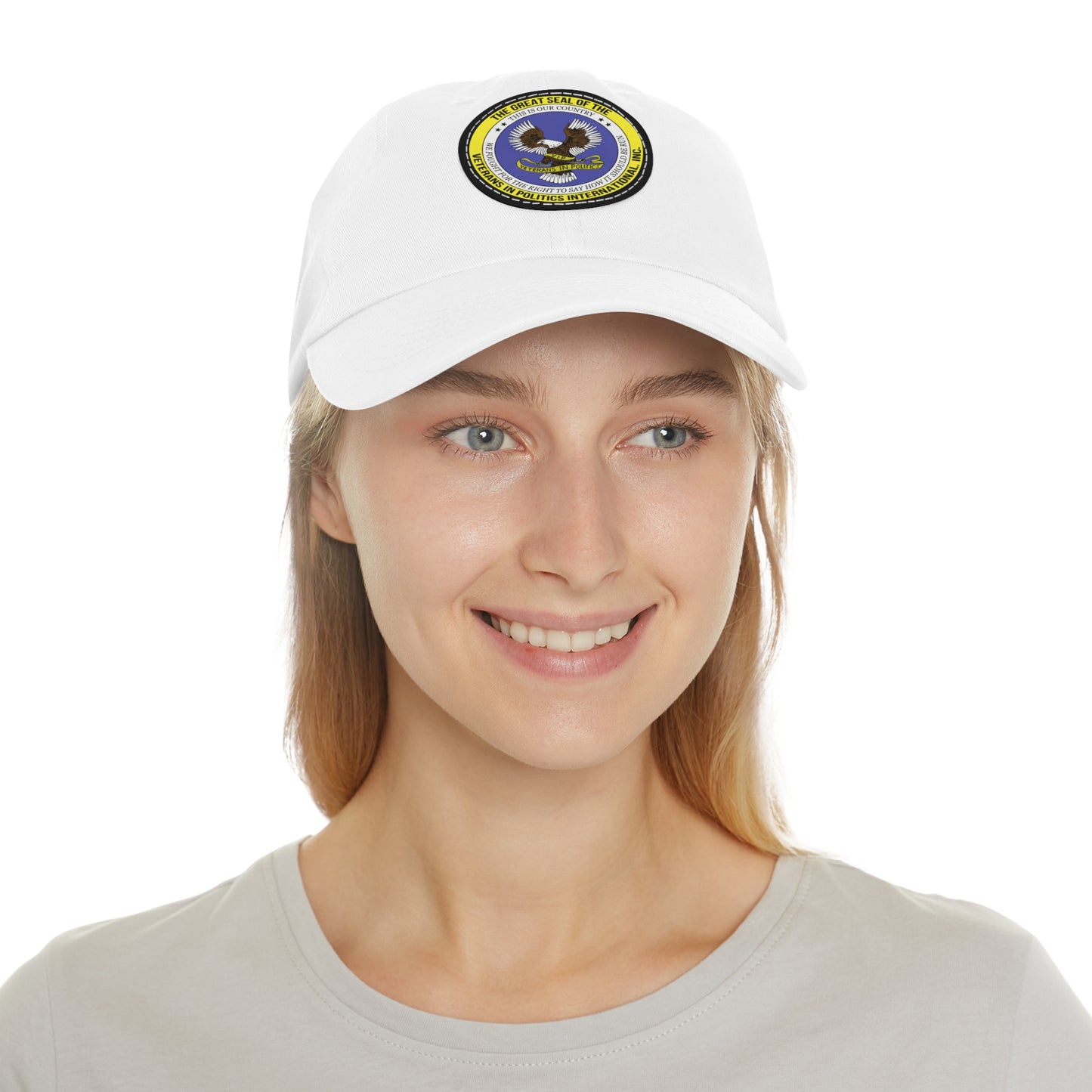 Hat with Round Leather Patch