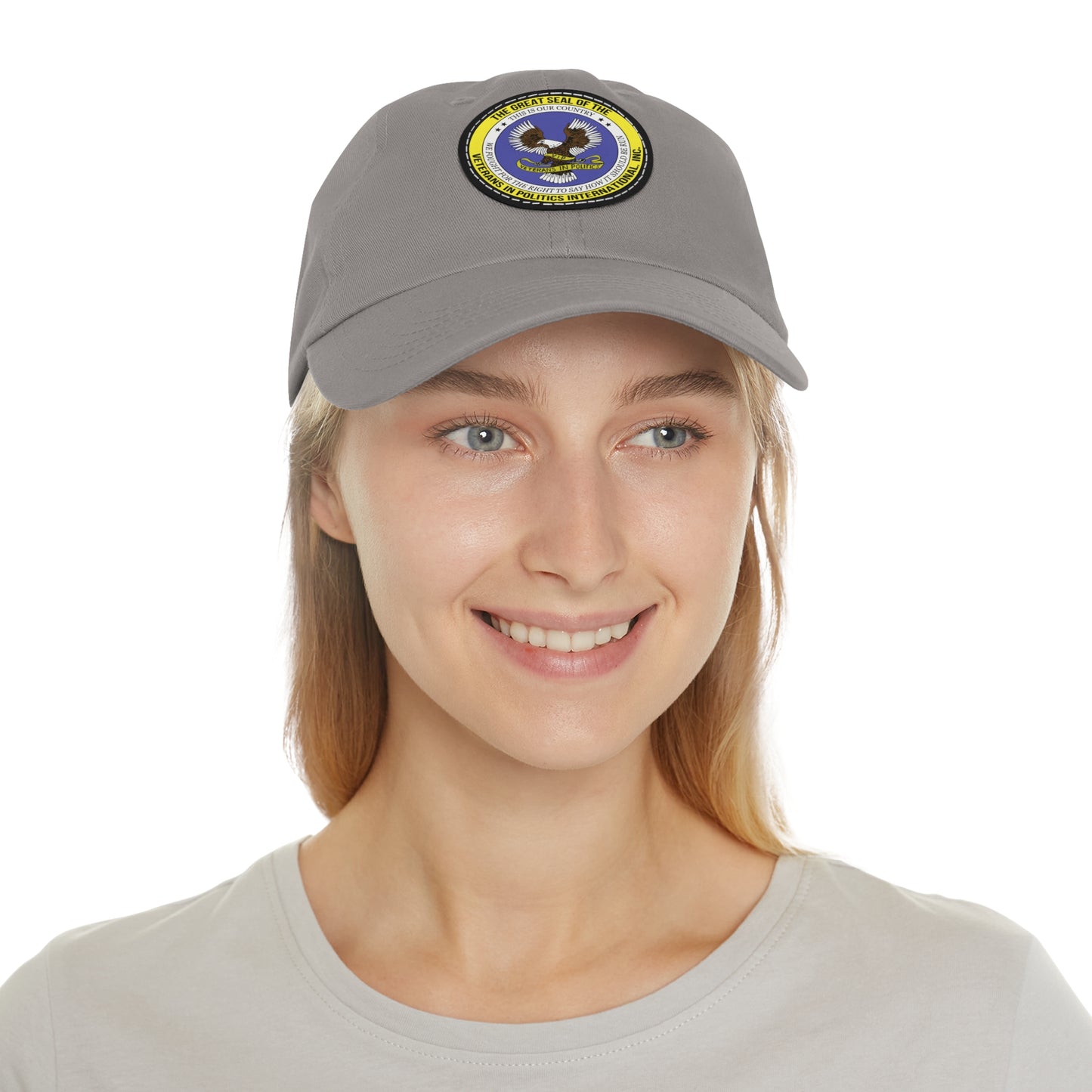 Hat with Round Leather Patch