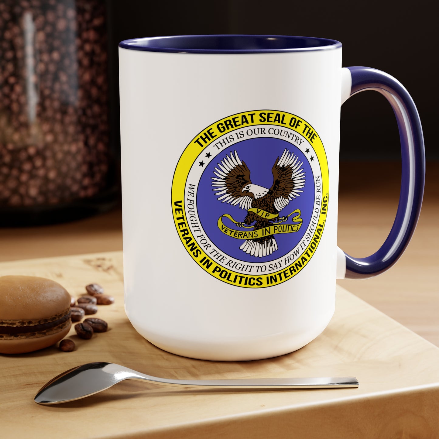 VIPI Two-Tone Coffee Mugs, 15oz
