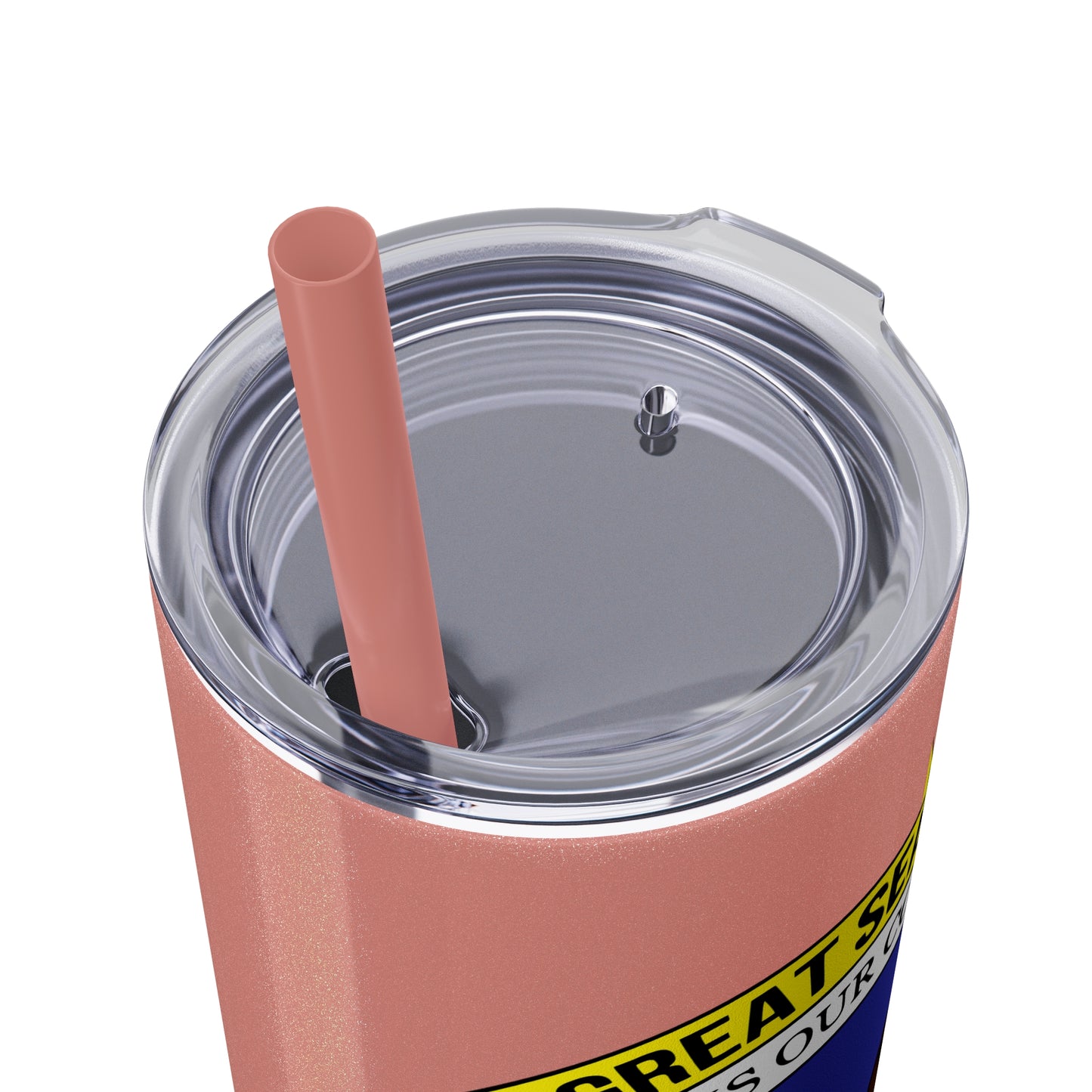 VIPI Skinny Tumbler with Straw, 20oz