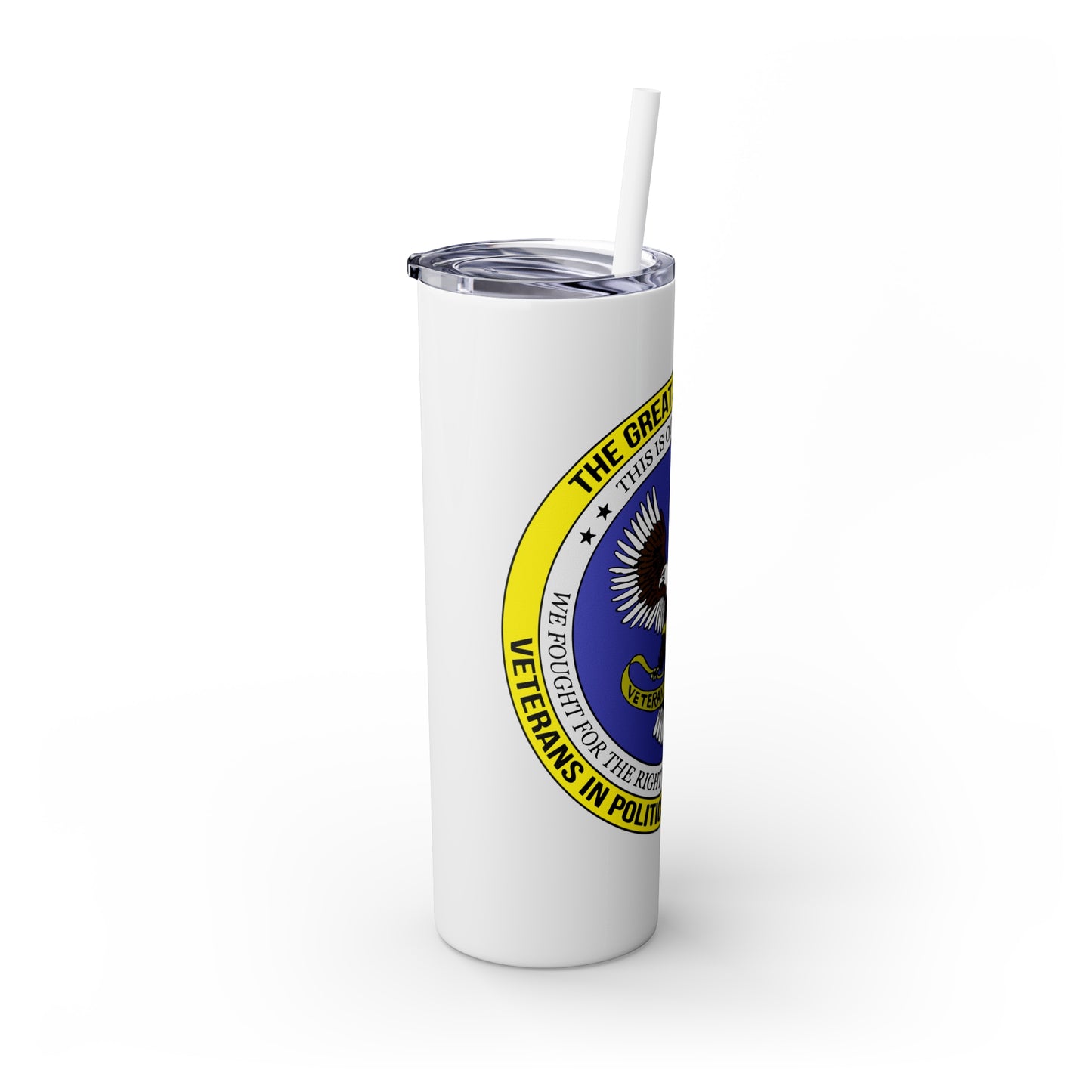 VIPI Skinny Tumbler with Straw, 20oz
