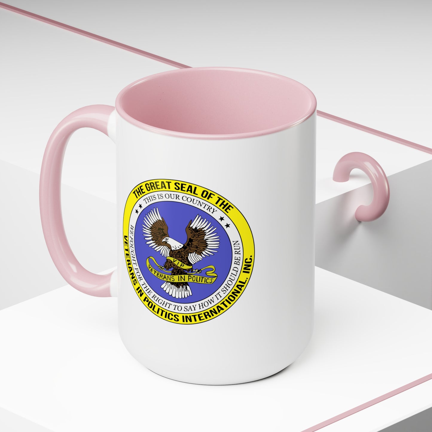 VIPI Two-Tone Coffee Mugs, 15oz