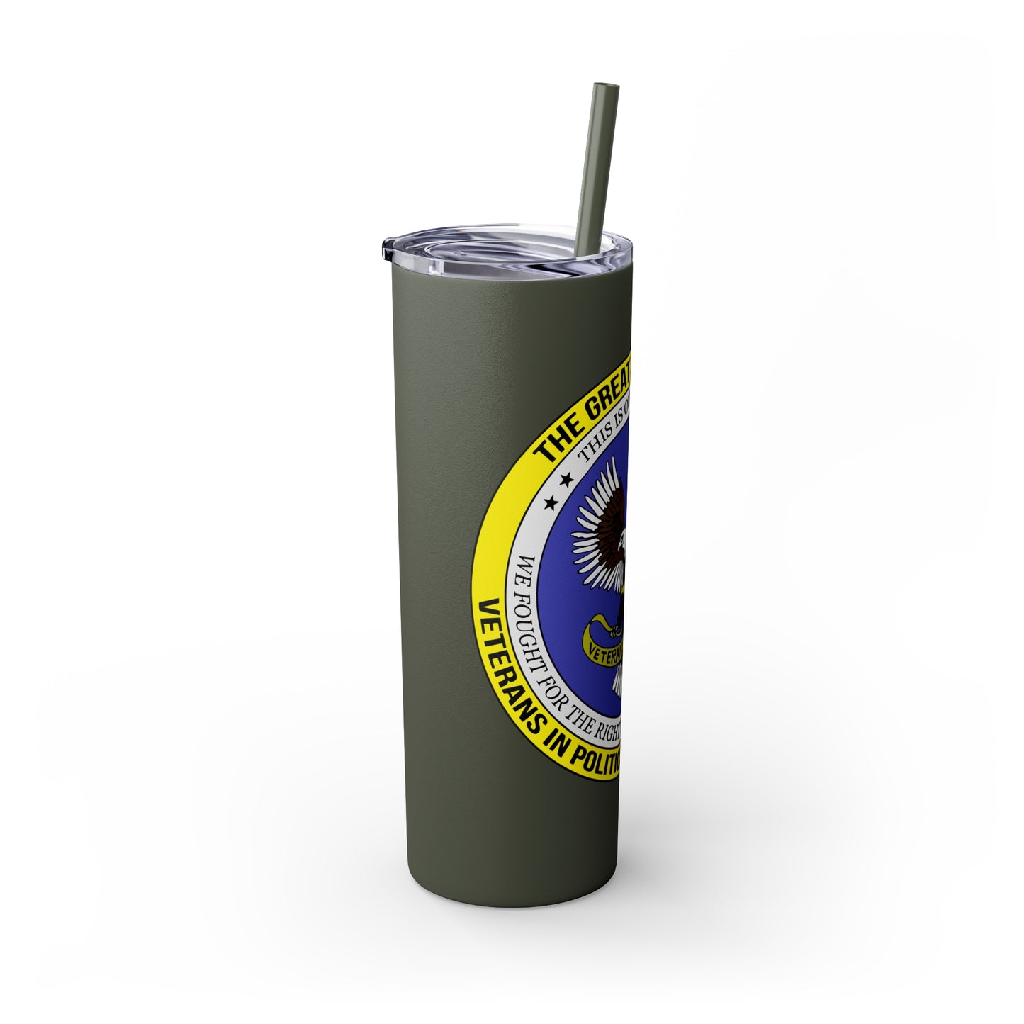VIPI Skinny Tumbler with Straw, 20oz