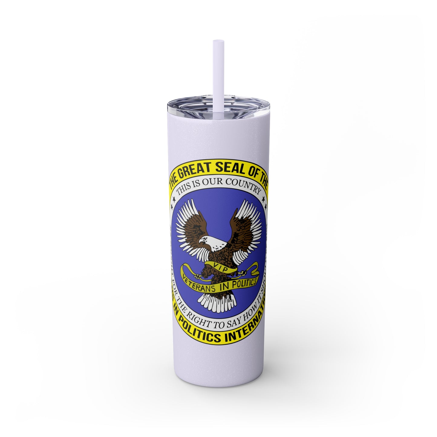 VIPI Skinny Tumbler with Straw, 20oz