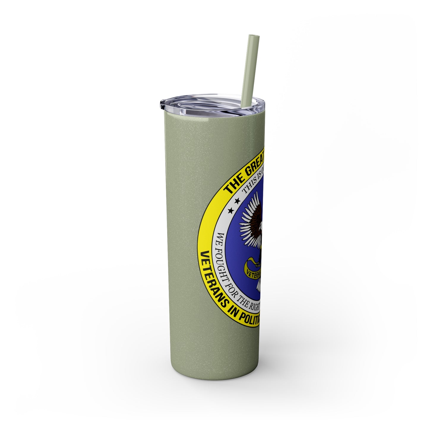 VIPI Skinny Tumbler with Straw, 20oz