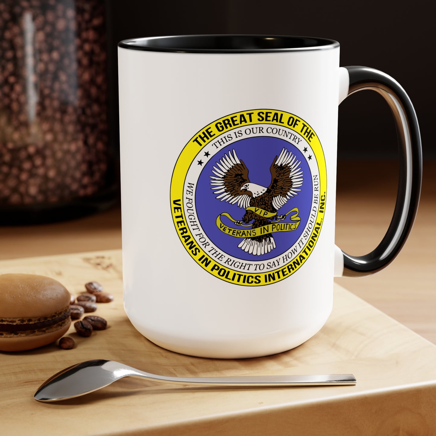 VIPI Two-Tone Coffee Mugs, 15oz