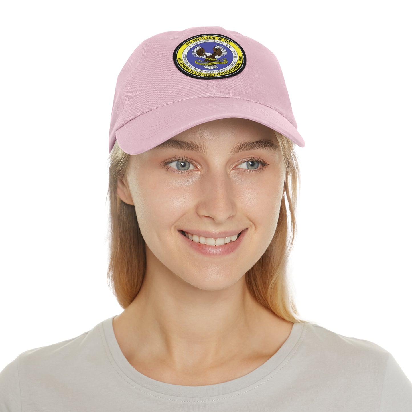 Hat with Round Leather Patch