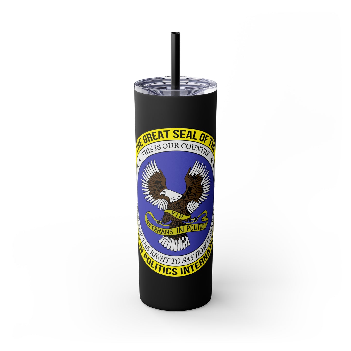 VIPI Skinny Tumbler with Straw, 20oz