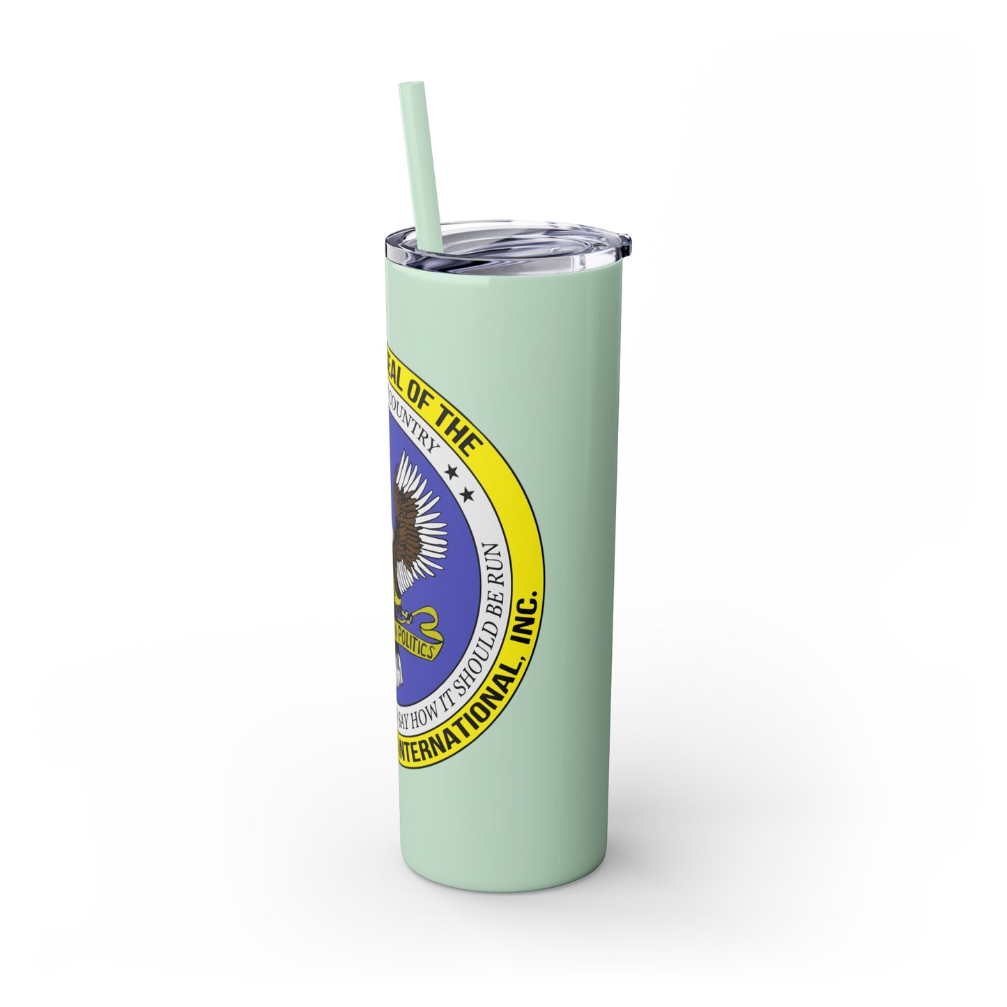 VIPI Skinny Tumbler with Straw, 20oz
