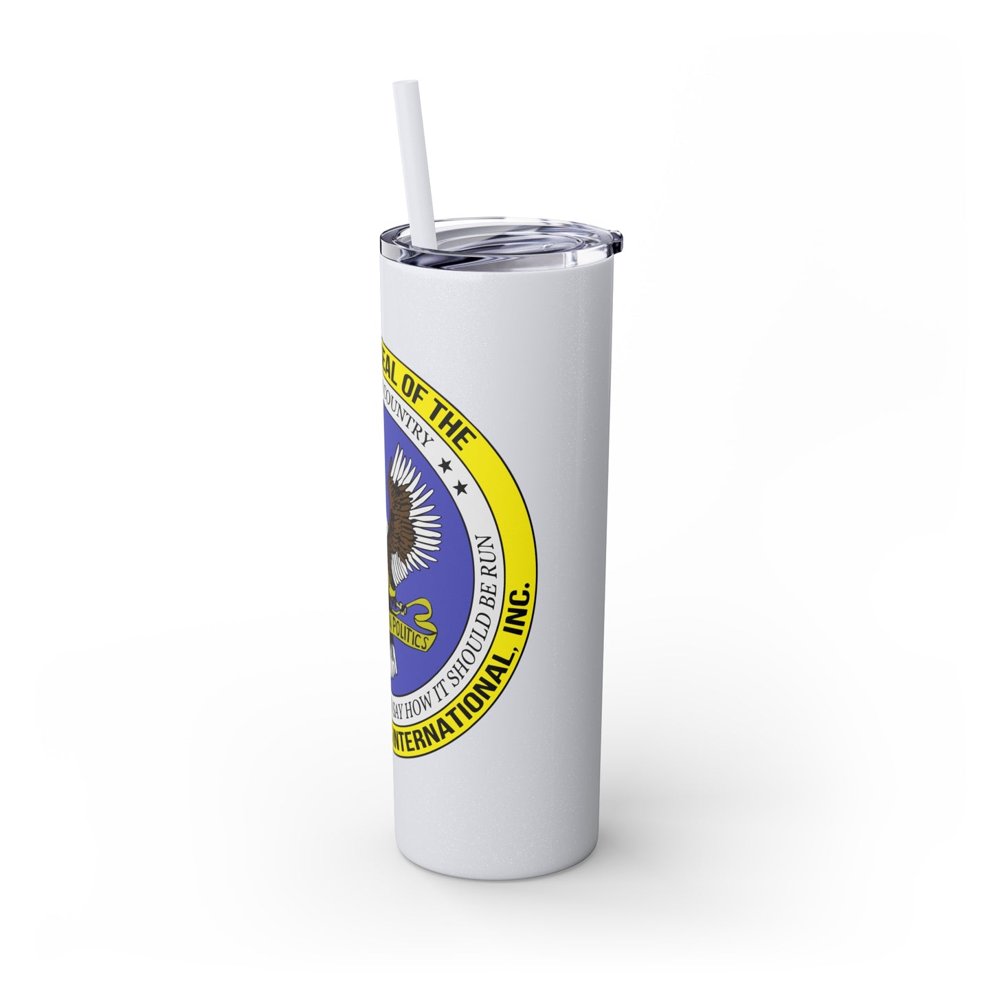 VIPI Skinny Tumbler with Straw, 20oz