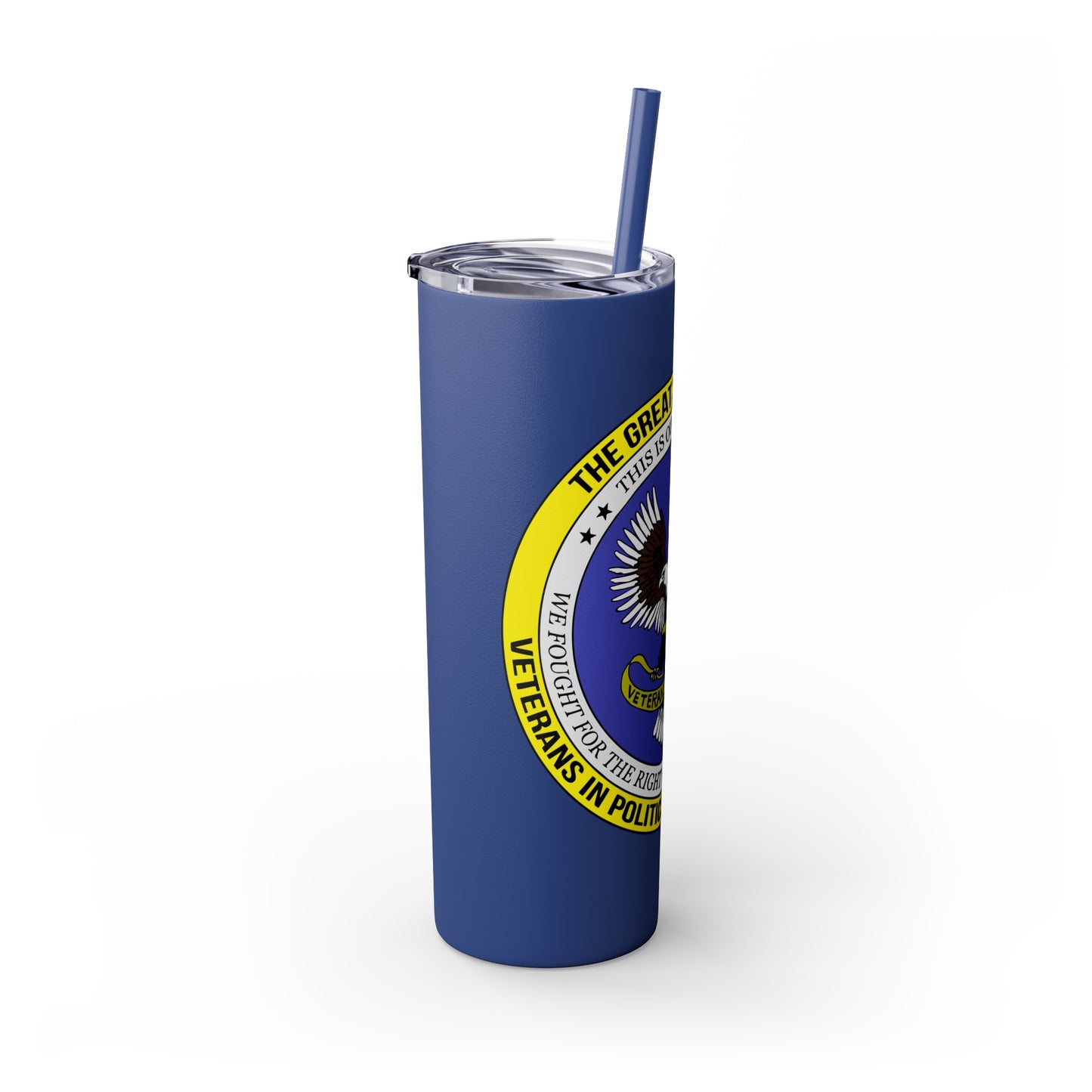VIPI Skinny Tumbler with Straw, 20oz
