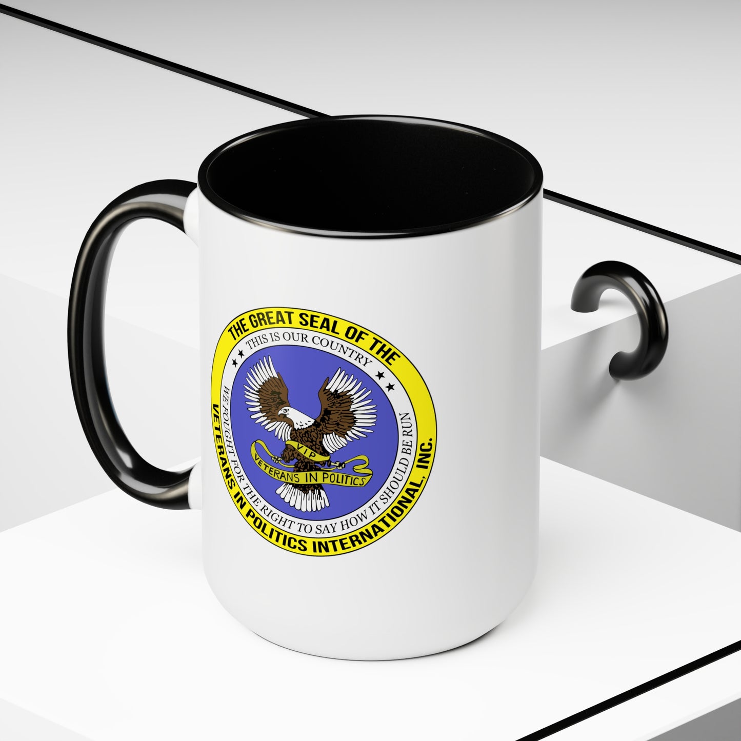VIPI Two-Tone Coffee Mugs, 15oz