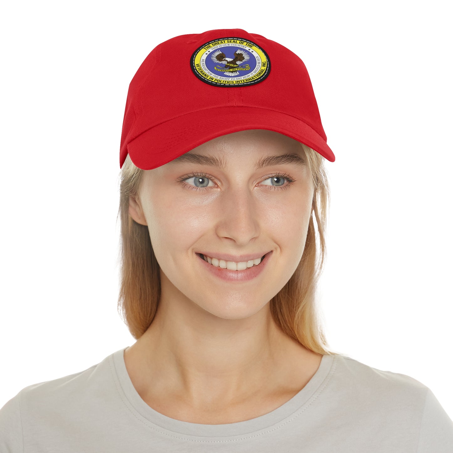 Hat with Round Leather Patch