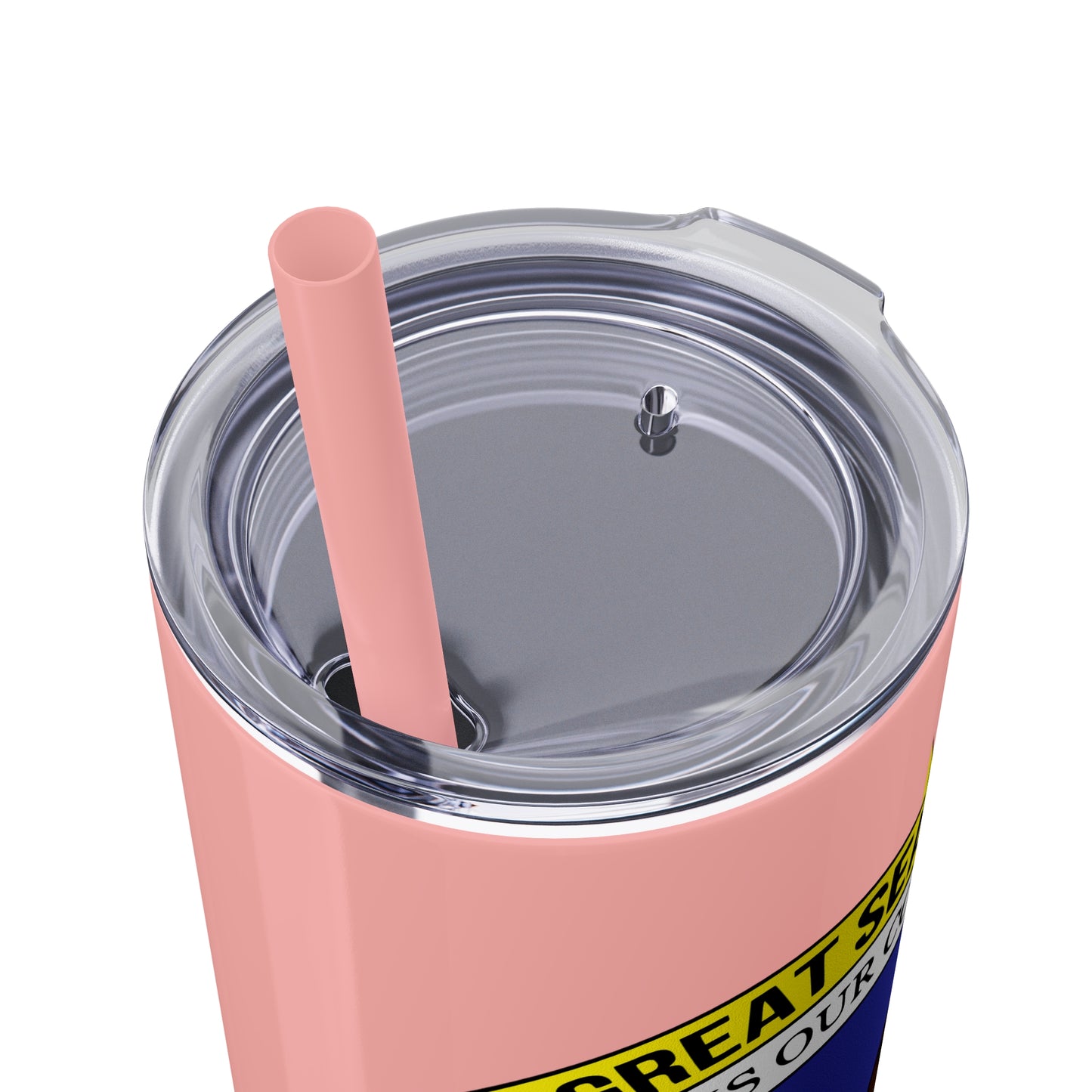 VIPI Skinny Tumbler with Straw, 20oz