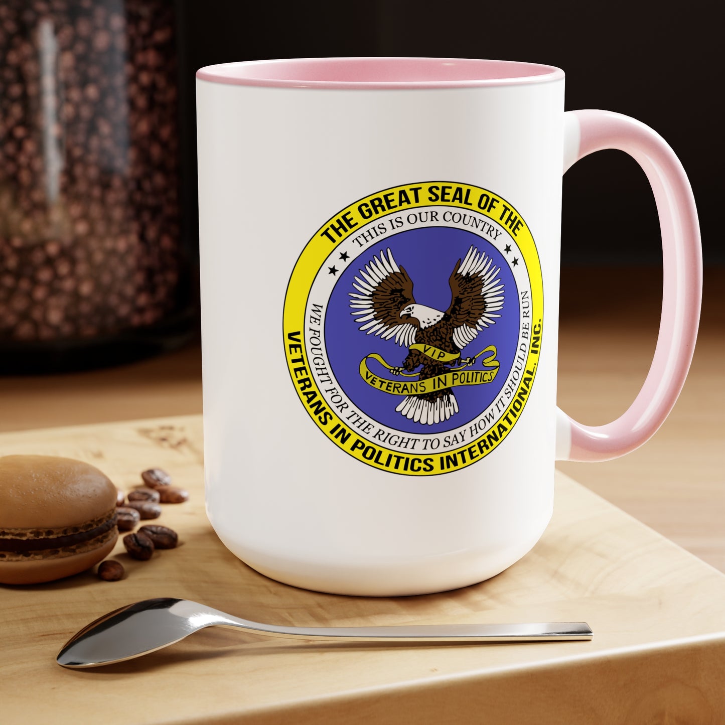 VIPI Two-Tone Coffee Mugs, 15oz