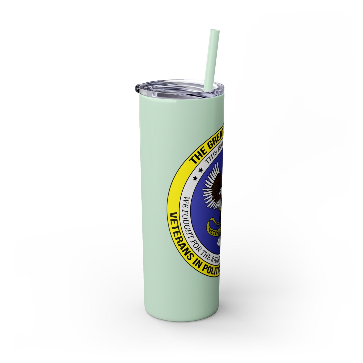 VIPI Skinny Tumbler with Straw, 20oz