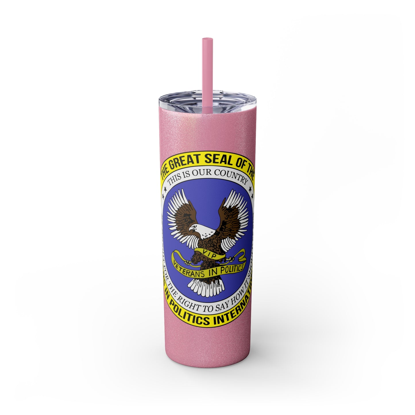 VIPI Skinny Tumbler with Straw, 20oz