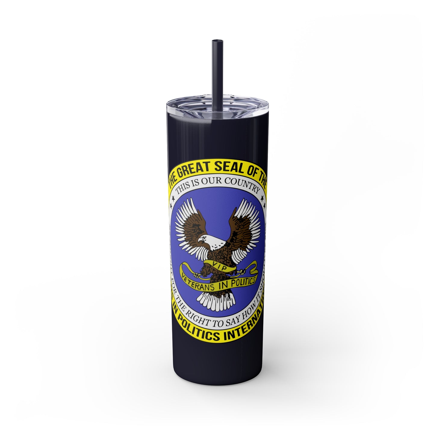 VIPI Skinny Tumbler with Straw, 20oz