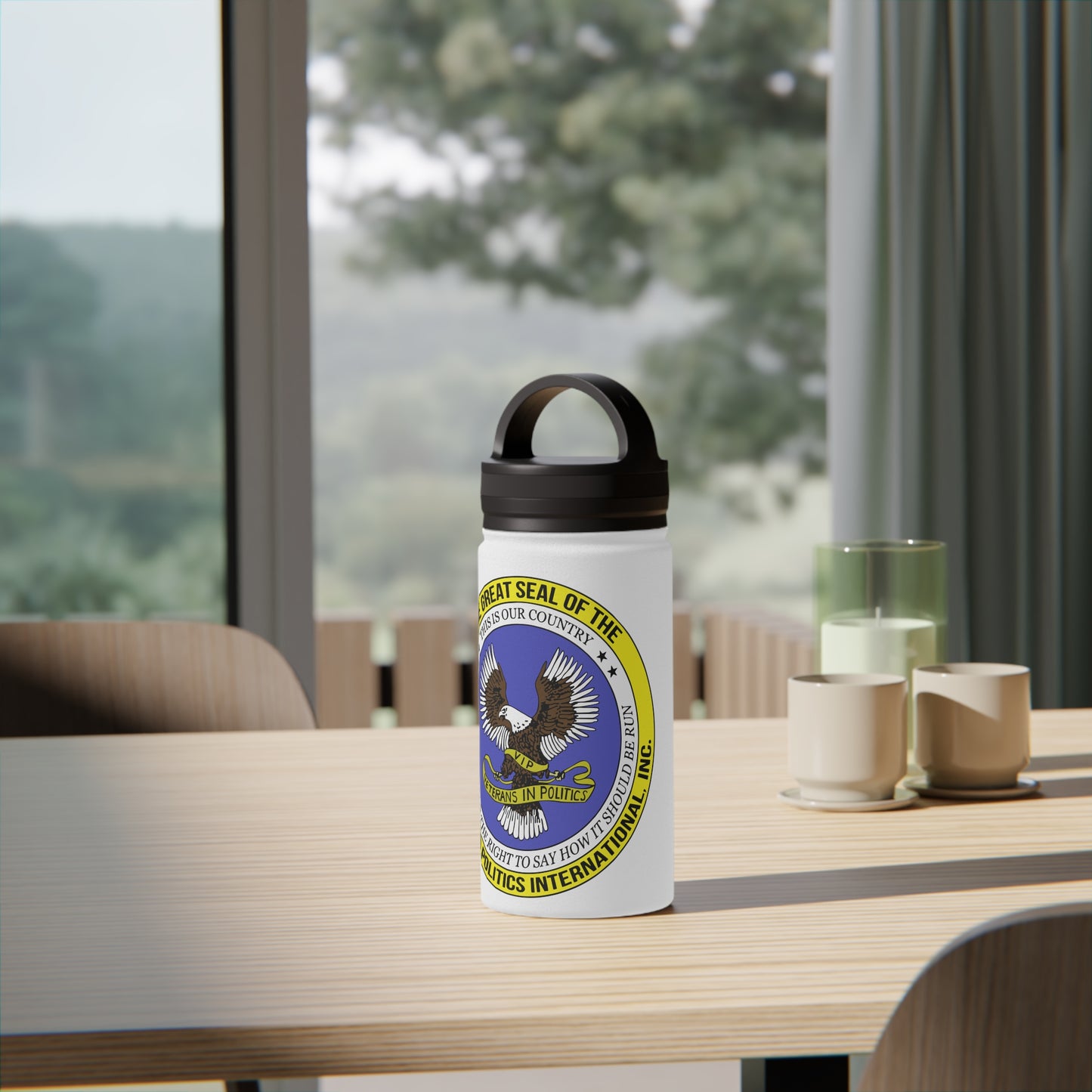 VIPI Stainless Steel Water Bottle, Handle Lid