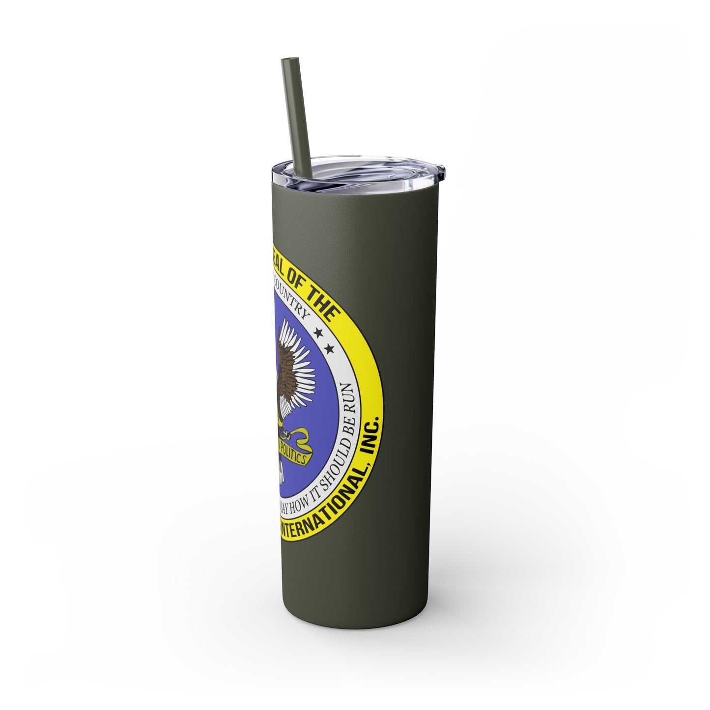 VIPI Skinny Tumbler with Straw, 20oz