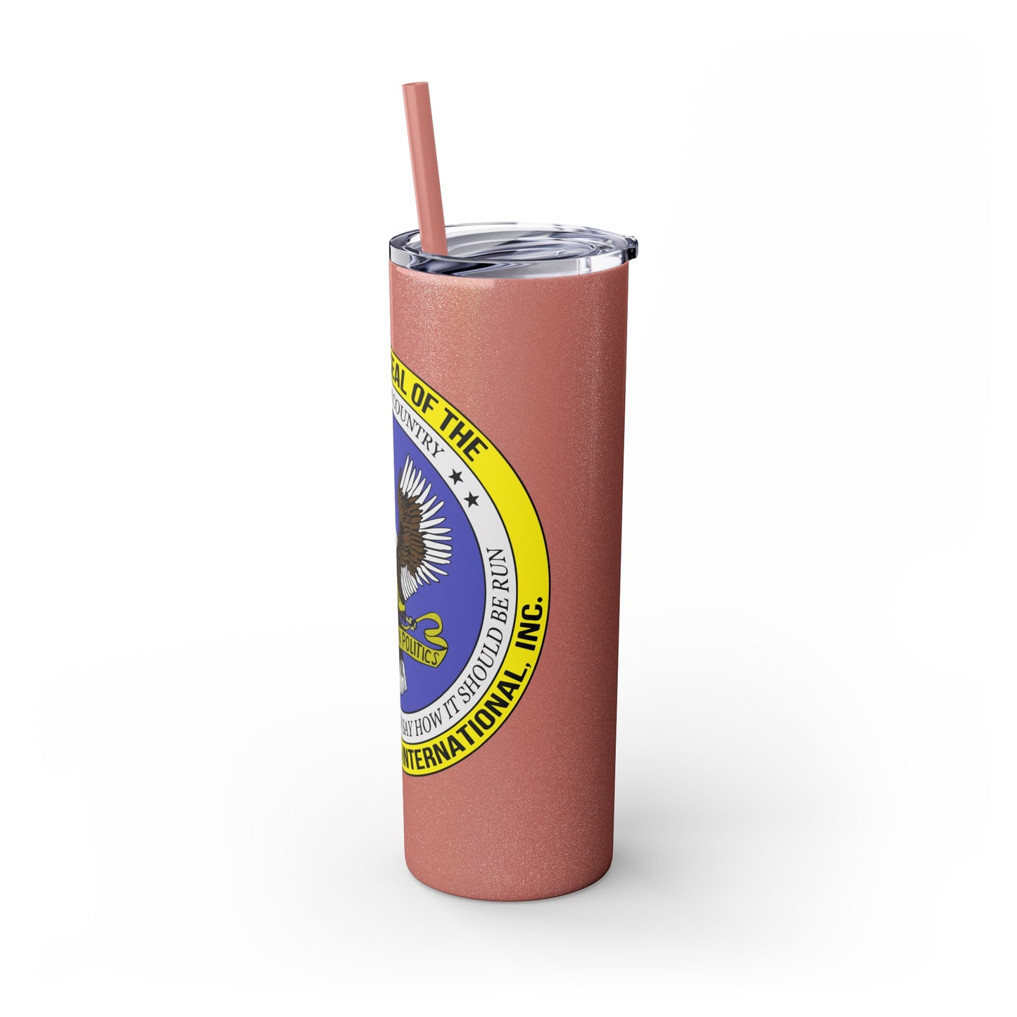 VIPI Skinny Tumbler with Straw, 20oz