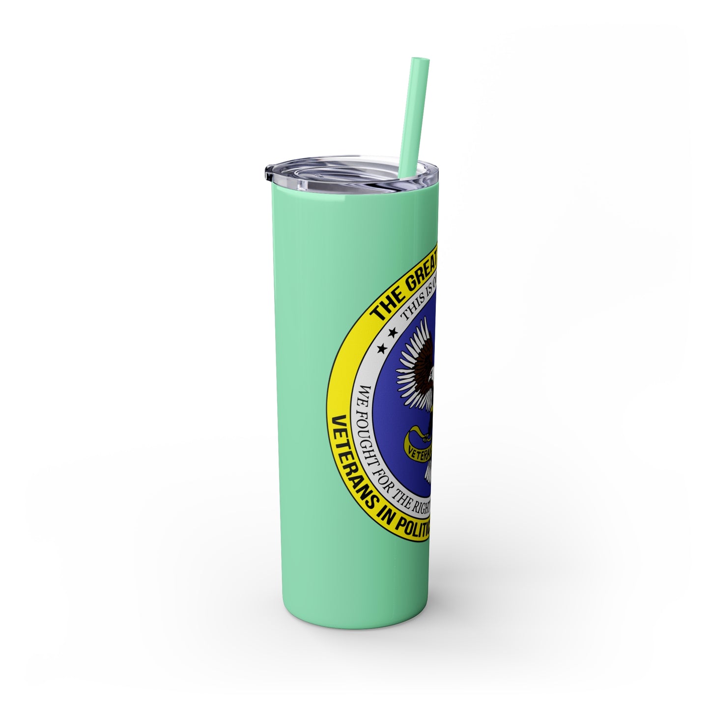 VIPI Skinny Tumbler with Straw, 20oz