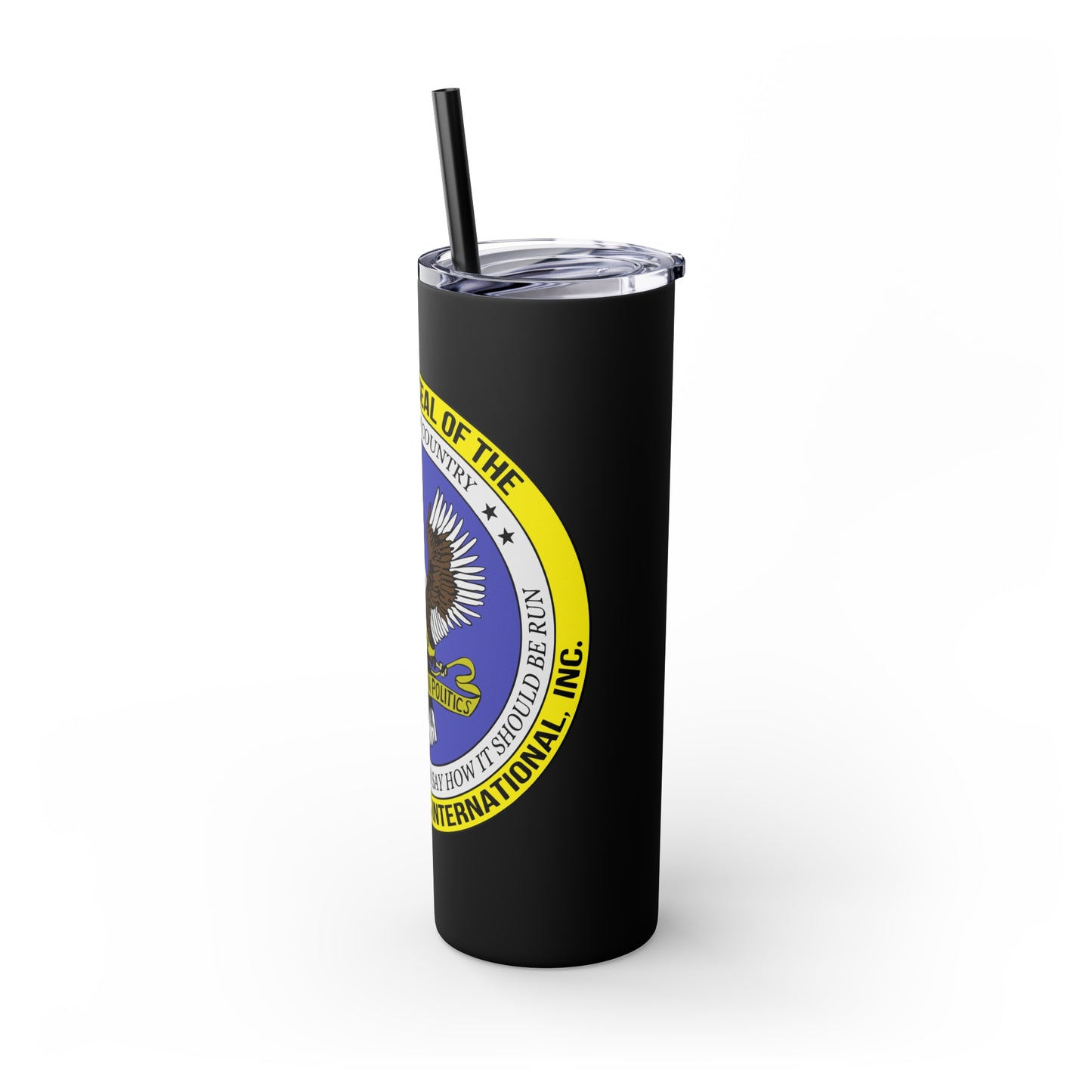 VIPI Skinny Tumbler with Straw, 20oz