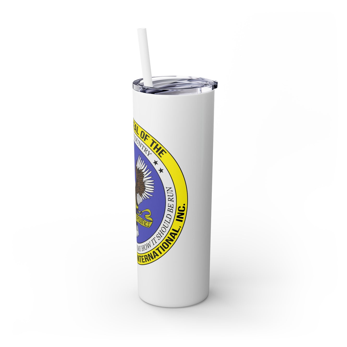 VIPI Skinny Tumbler with Straw, 20oz
