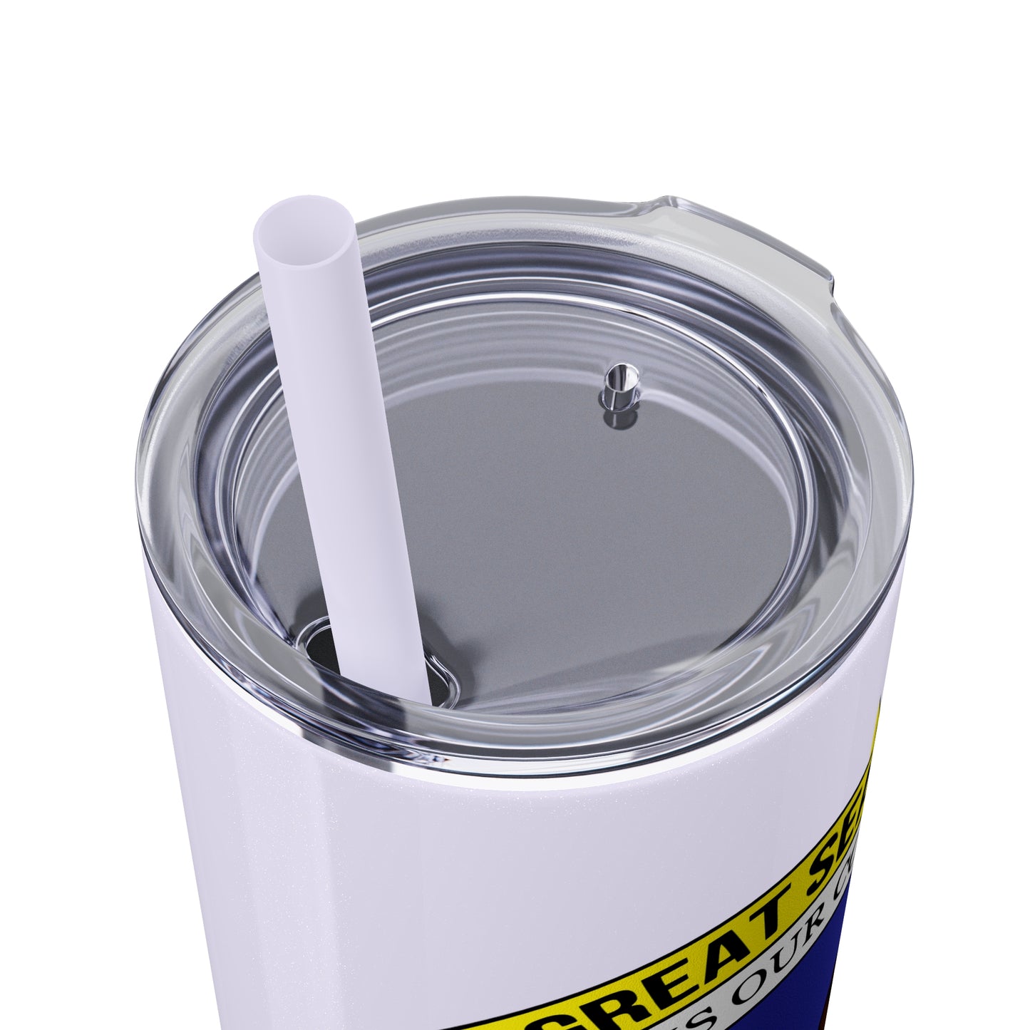 VIPI Skinny Tumbler with Straw, 20oz