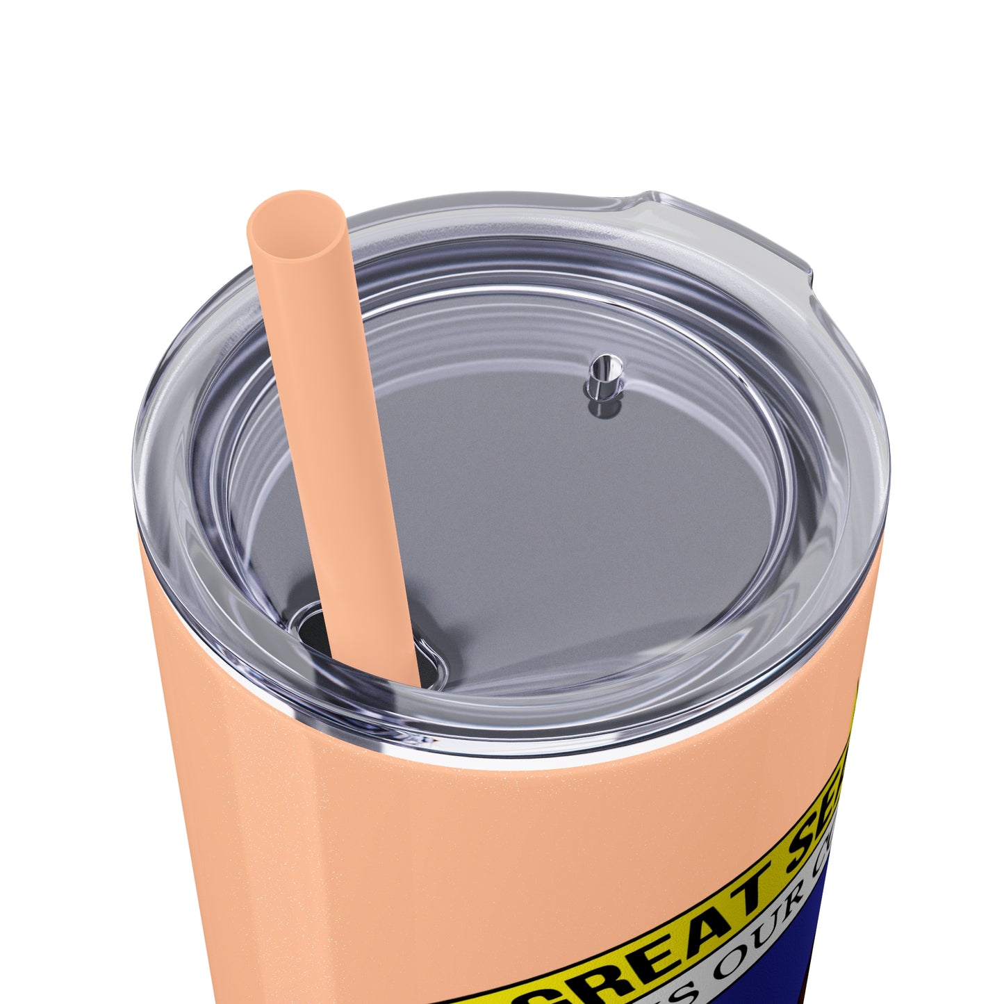 VIPI Skinny Tumbler with Straw, 20oz