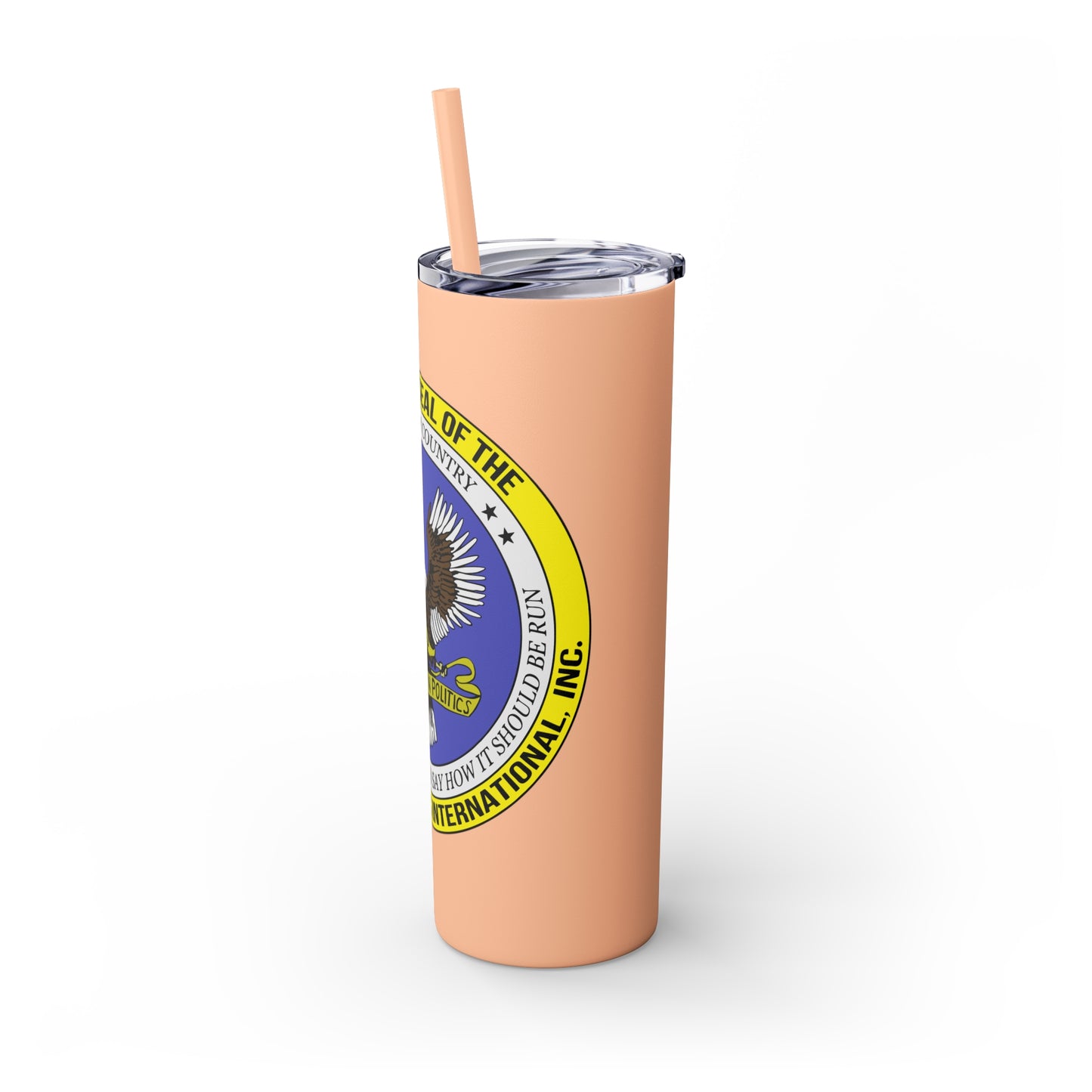 VIPI Skinny Tumbler with Straw, 20oz