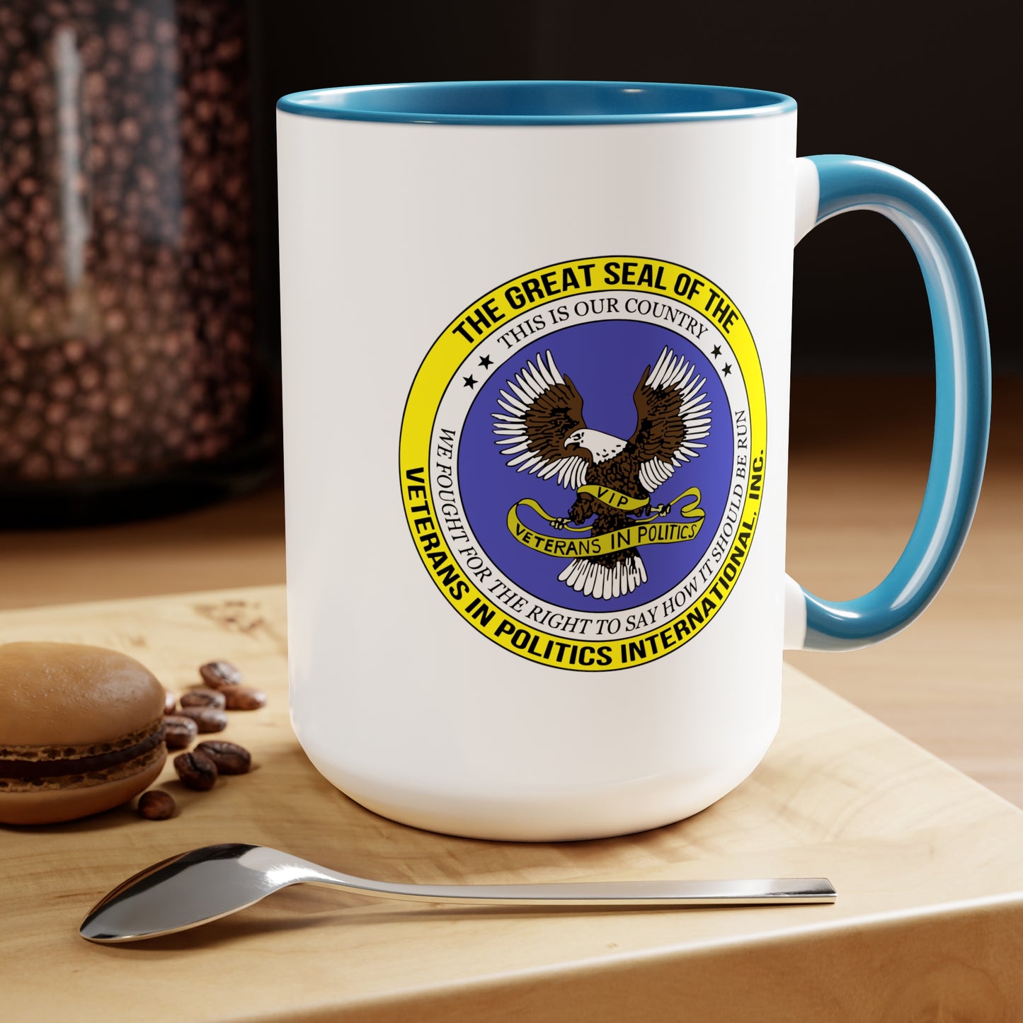 VIPI Two-Tone Coffee Mugs, 15oz