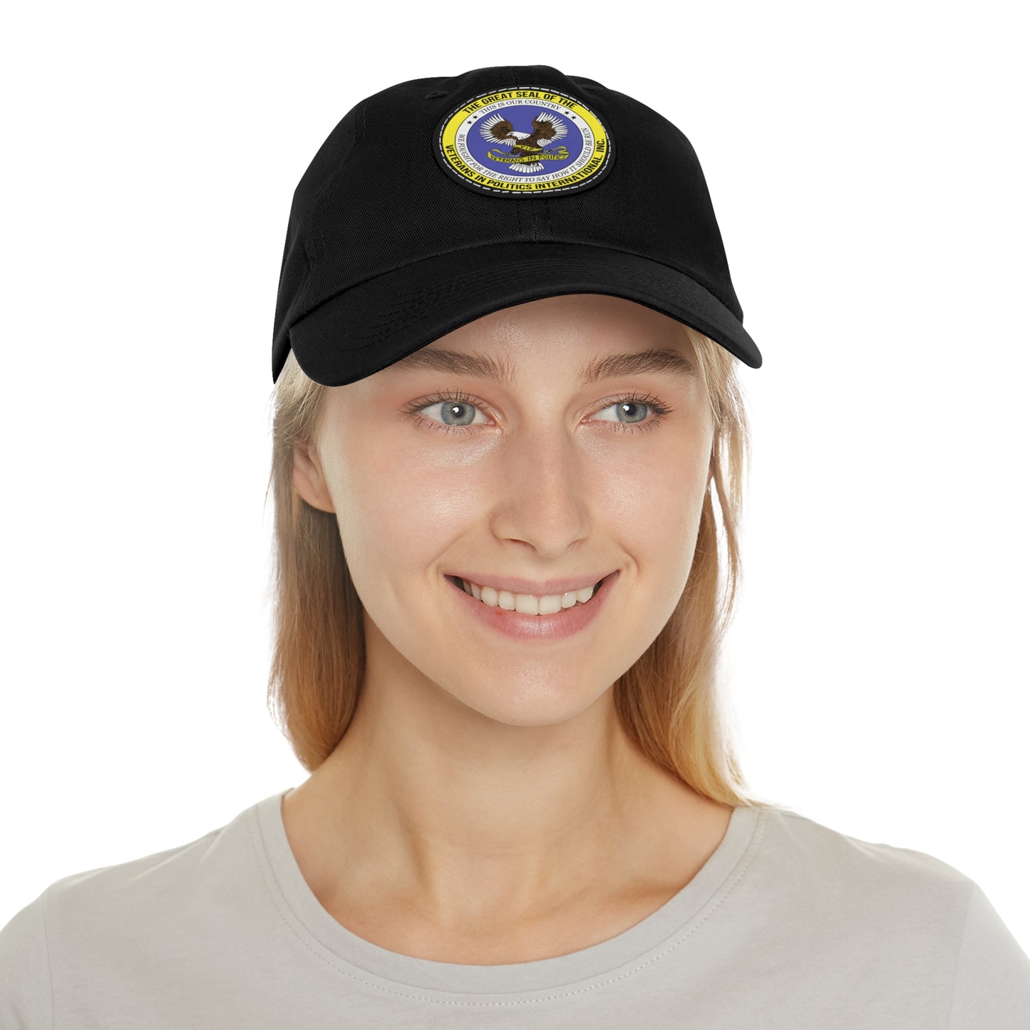 Hat with Round Leather Patch