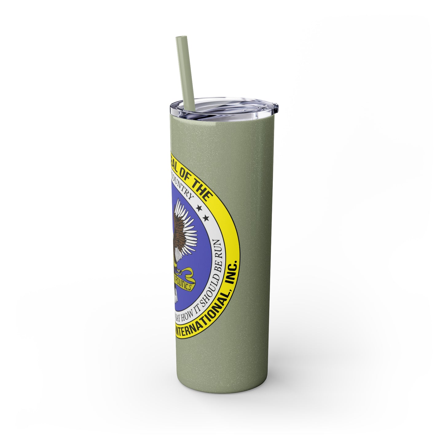 VIPI Skinny Tumbler with Straw, 20oz
