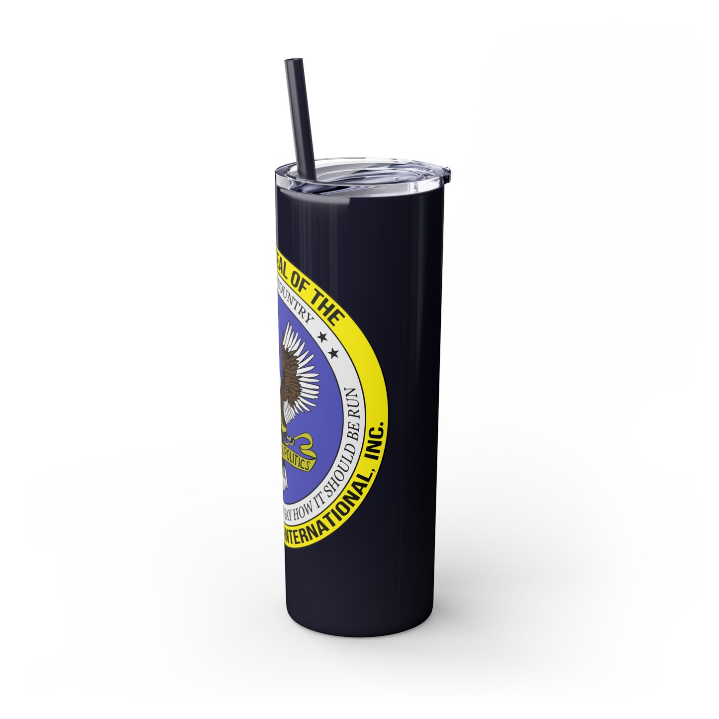 VIPI Skinny Tumbler with Straw, 20oz
