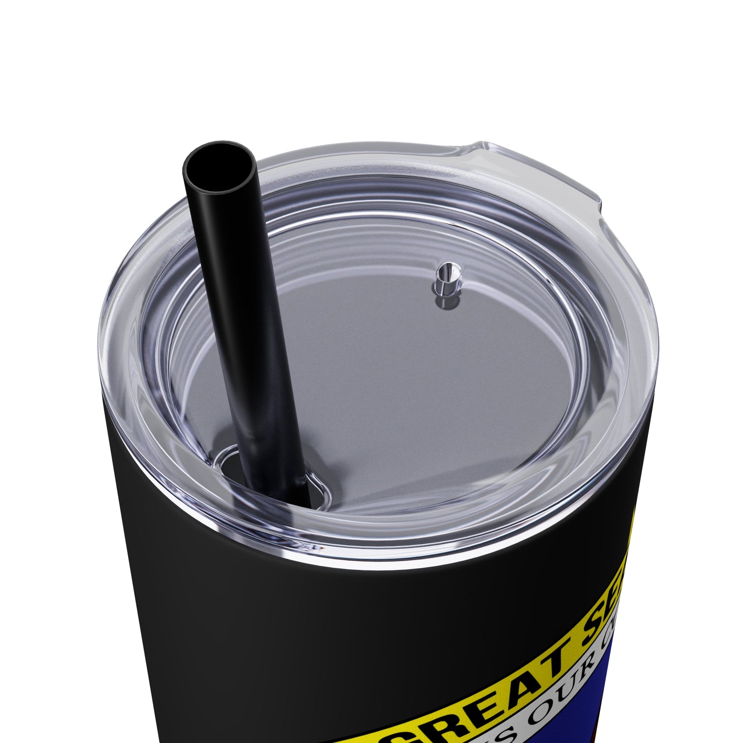 VIPI Skinny Tumbler with Straw, 20oz
