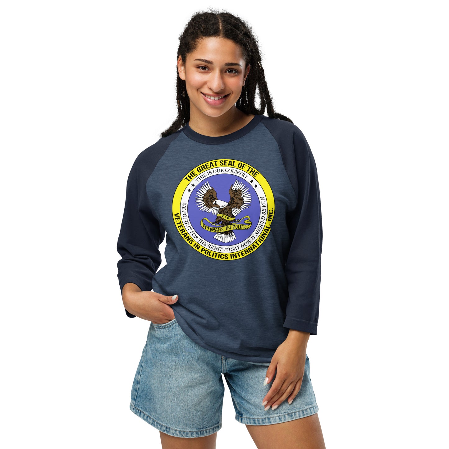 VIPI 3/4 sleeve raglan shirt