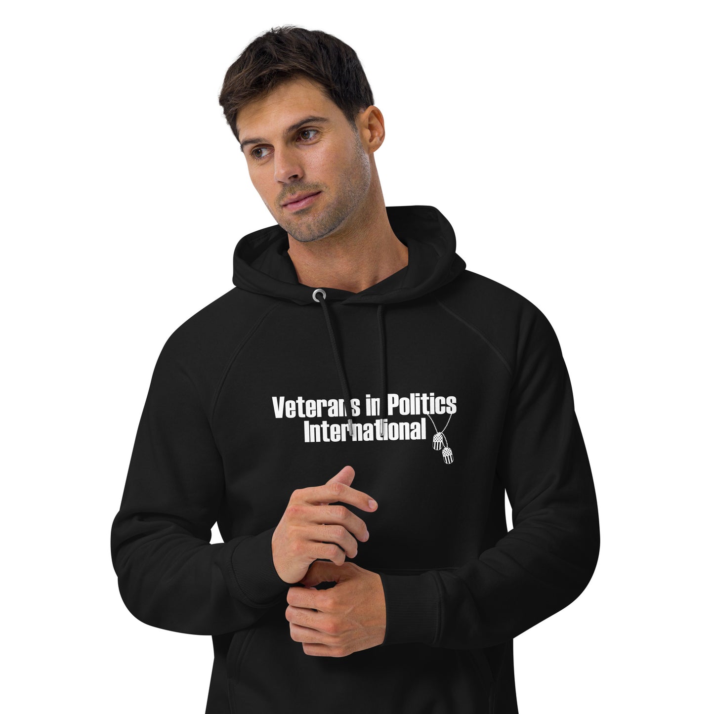 VIPI Unisex eco raglan hoodie (White)